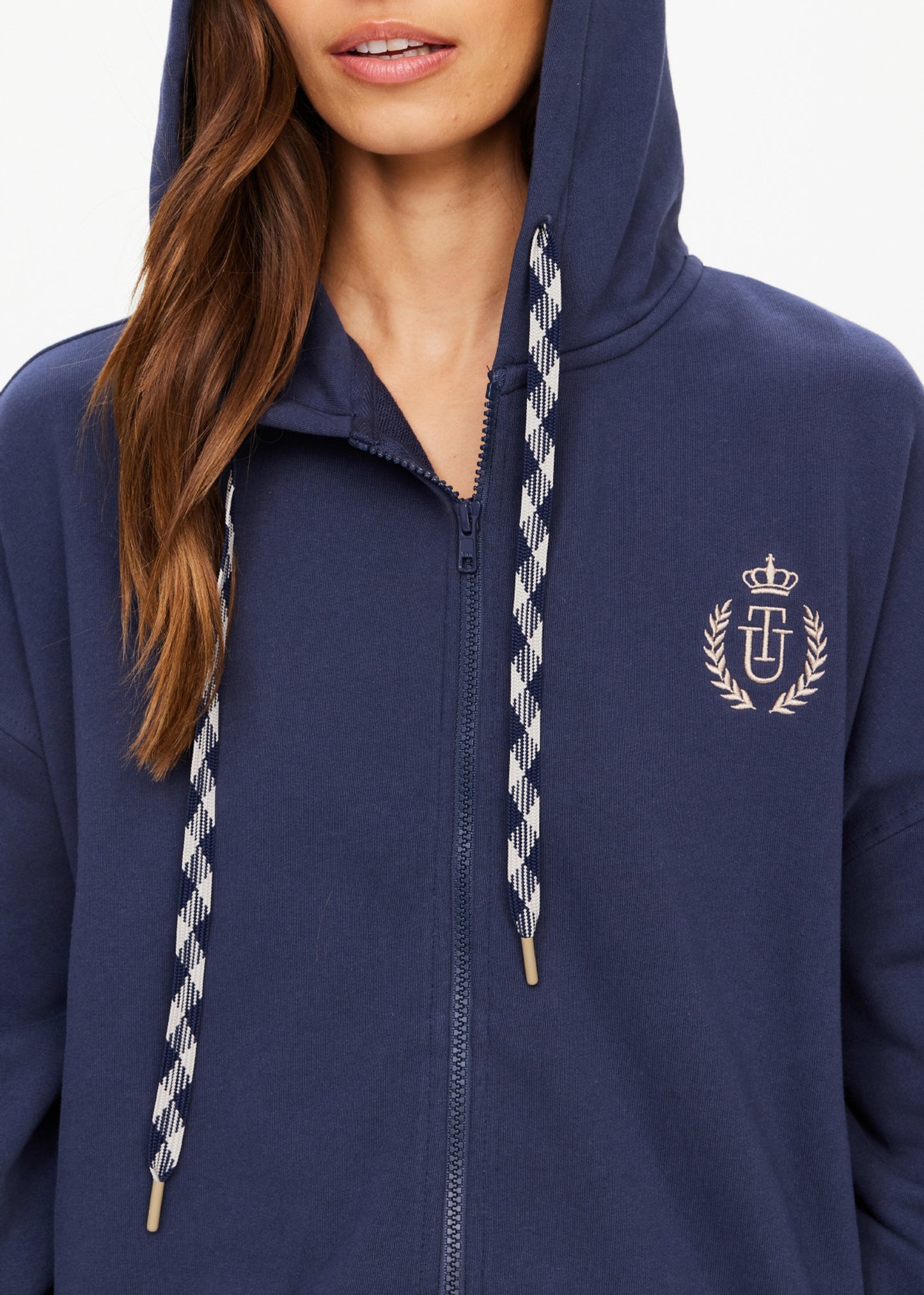 Cascade Jure Crop Hoodie - Navy