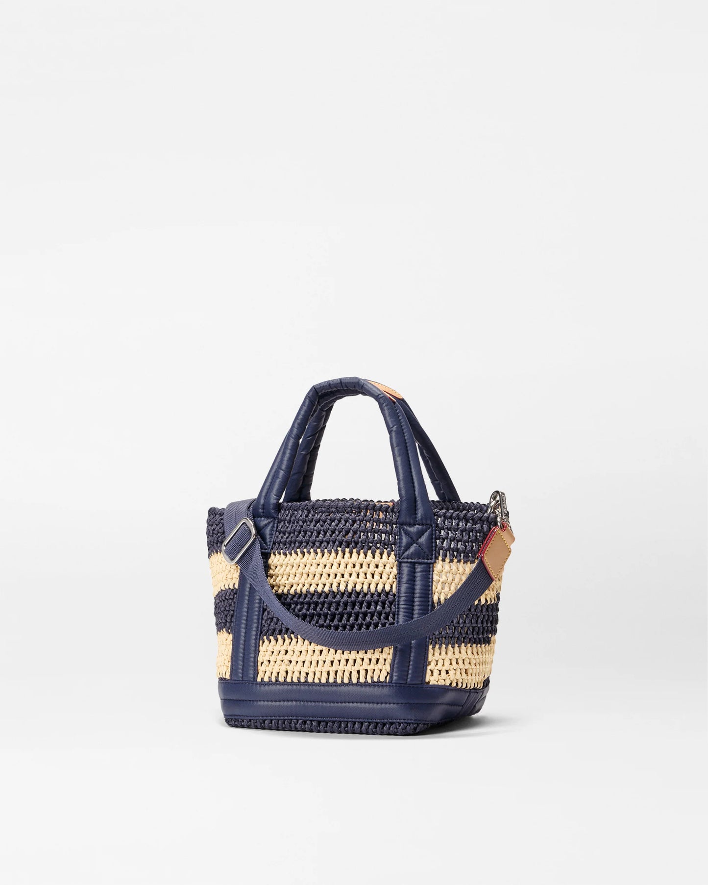 Mini Crochet Tote - Dawn/Natural Stripe