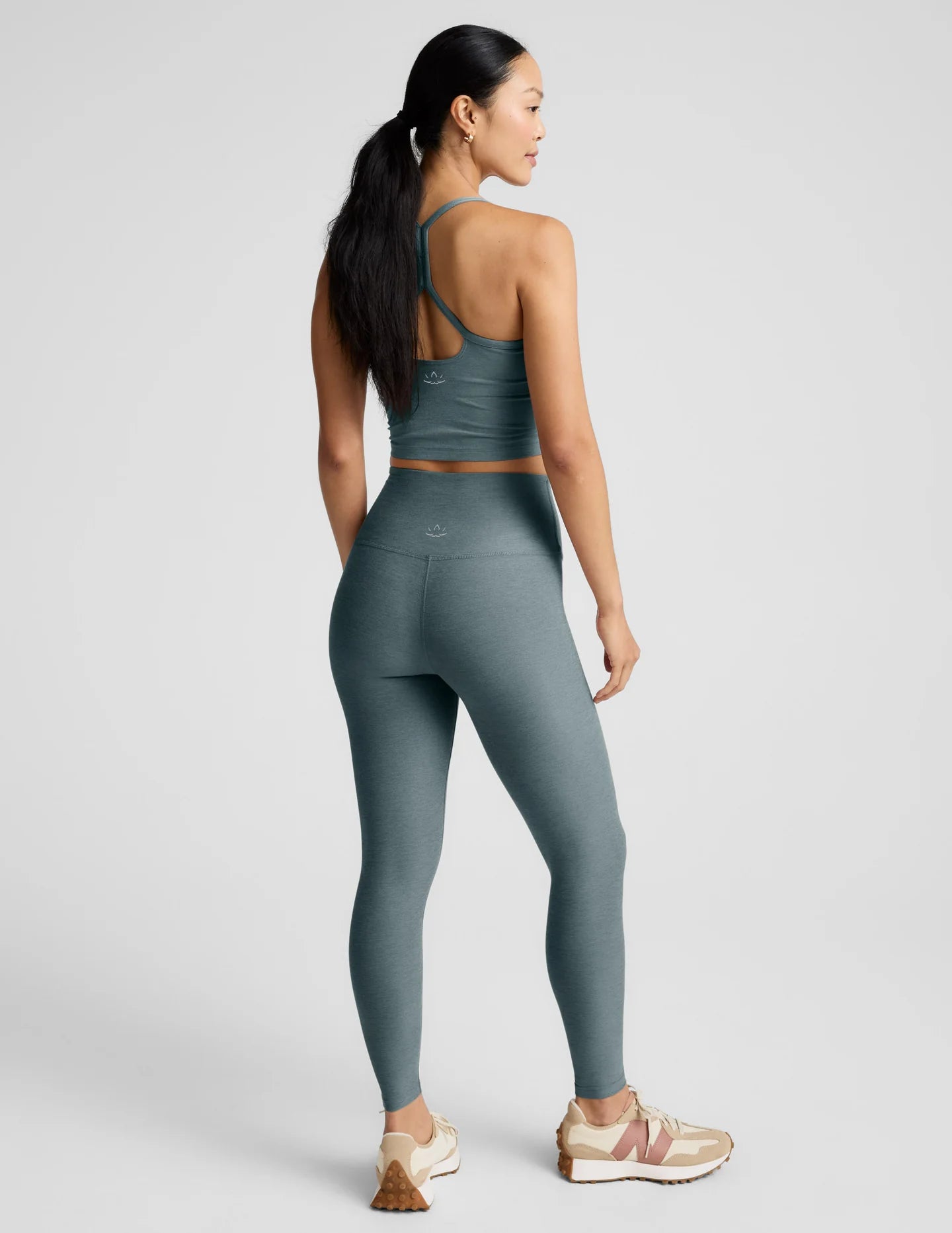 Spacedye Midi Legging - Storm Heather