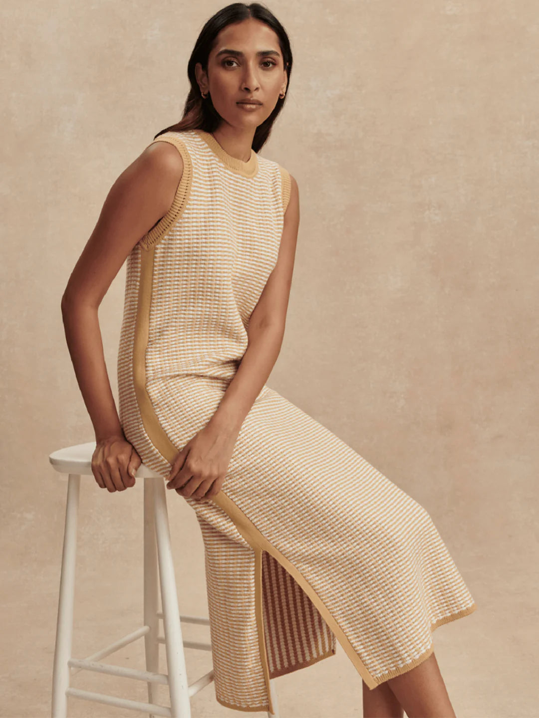 Aoife Knit Dress - New Wheat