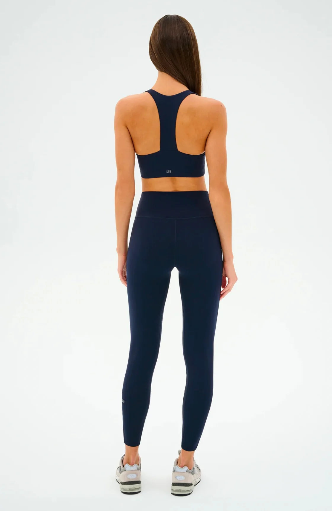 Chevron Airweight HW 7/8 Legging - Indigo/Latte