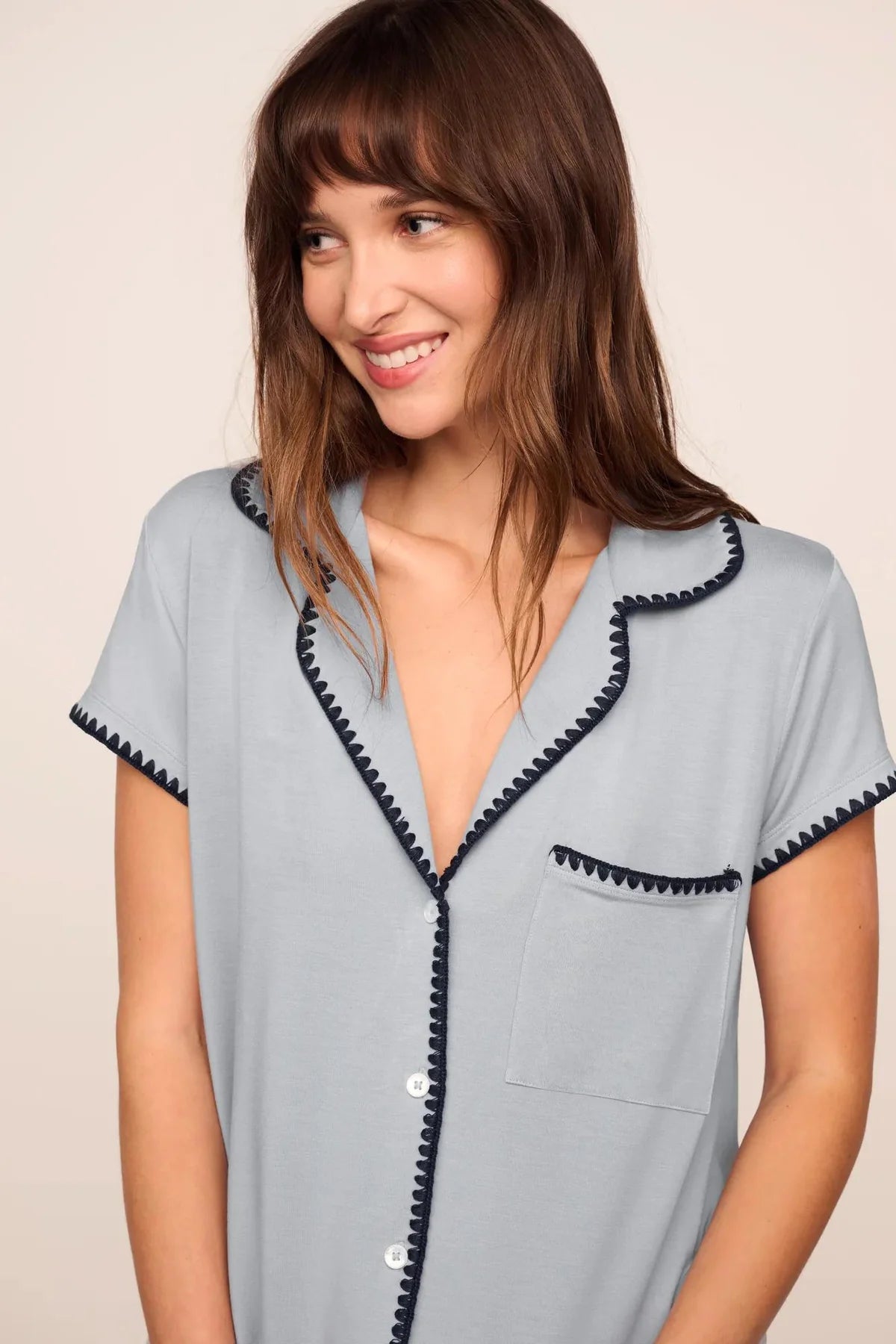 Frida Shortie PJ Set - Gray Dawn