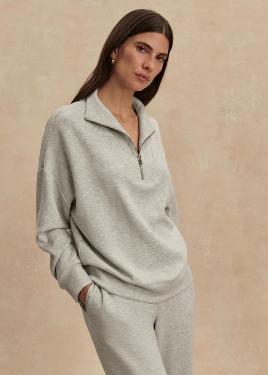 Hawley/Wide Leg Pant - Light Grey Marble