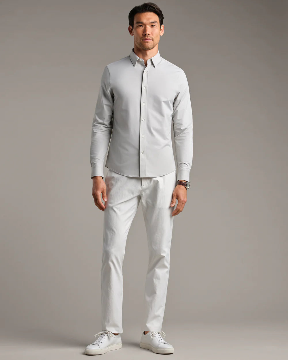 Commuter Slim Shirt - Gray Stone