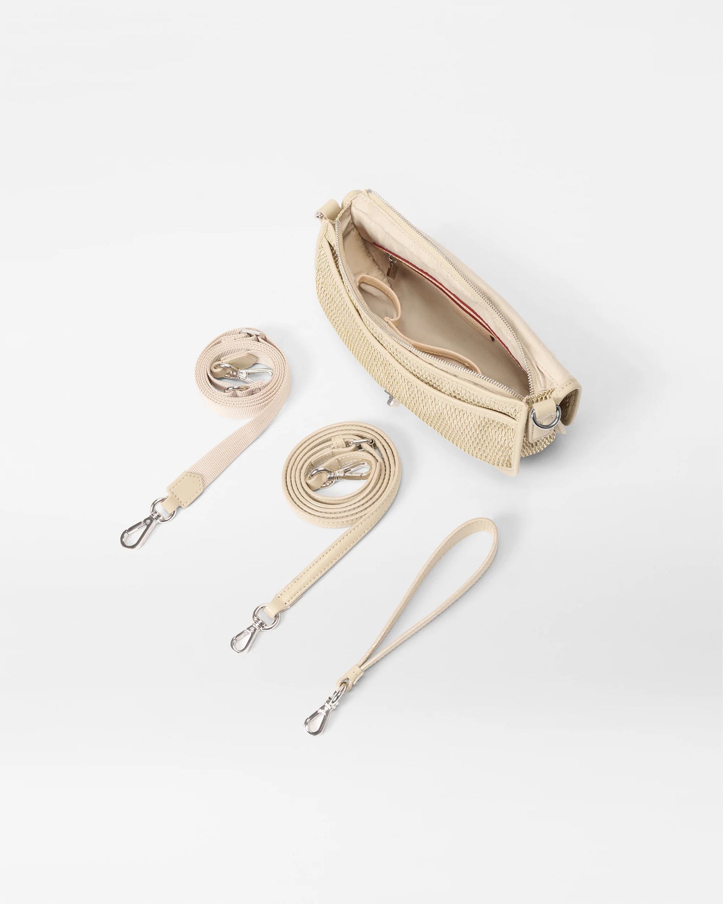Astor Convertible Clutch - Buff Mesh