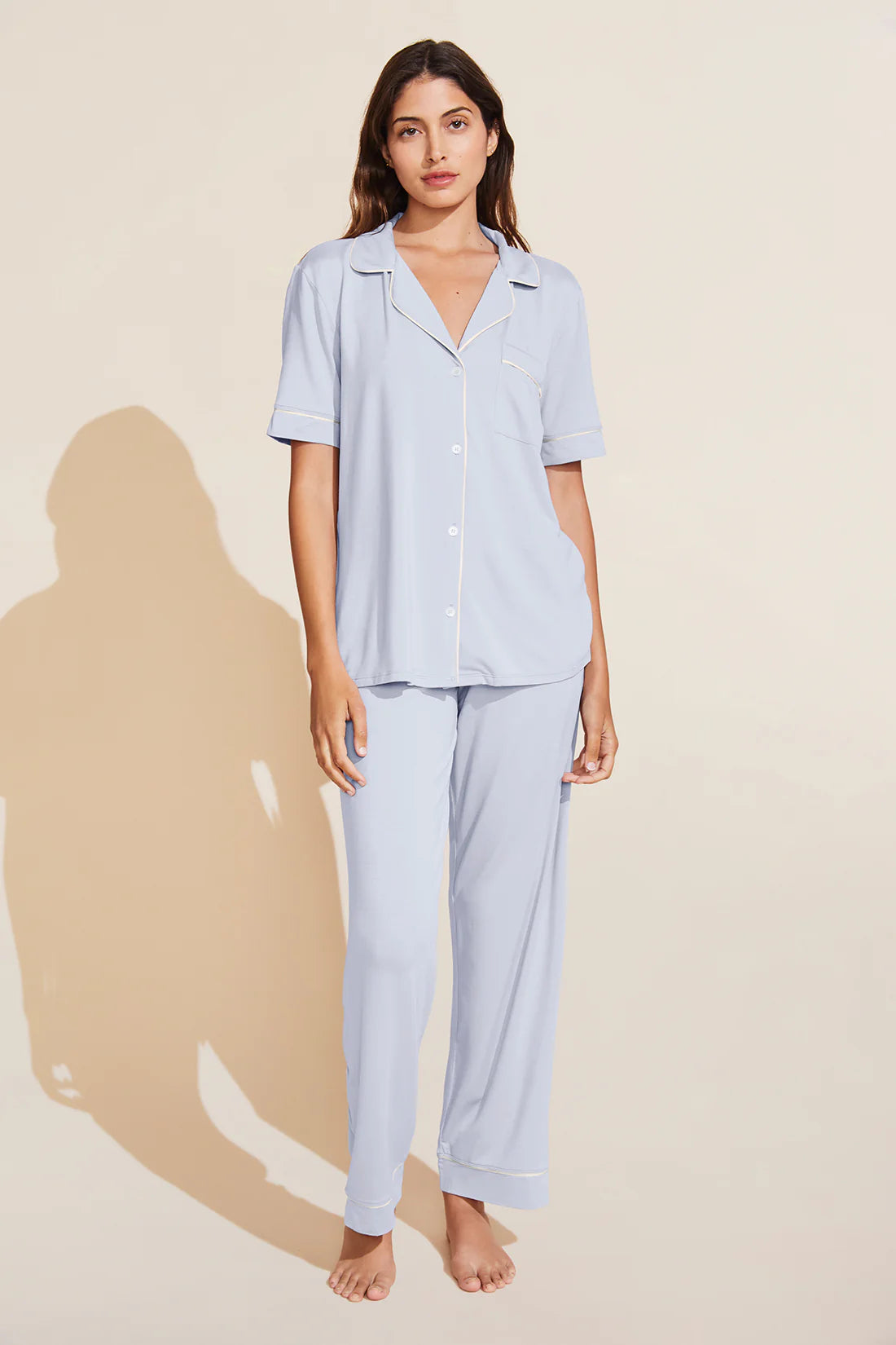 Gisele Short Slv/Pant PJ Set - Ice Blue