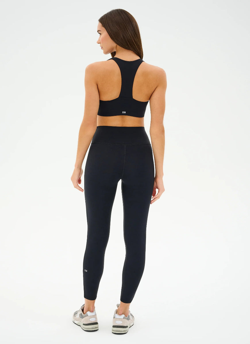 Chevron Airweight HW 7/8 Legging - Black/Latte