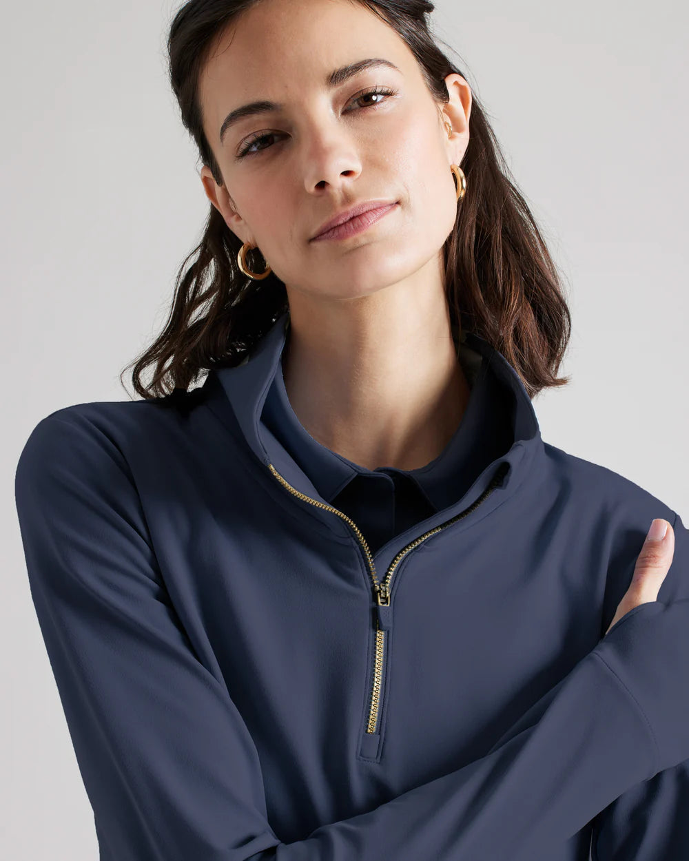 Course to Court 1/4 Zip - Navy Blue
