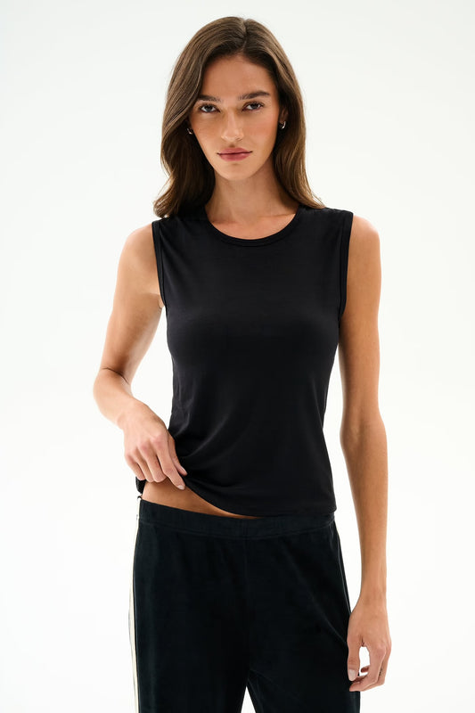 Nikki Jersey Tank - Black