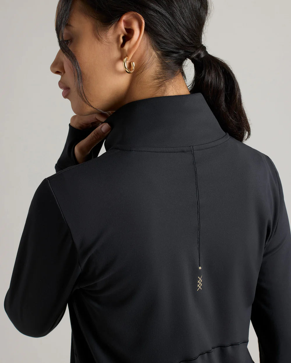 Course to Court 1/4 Zip - Black