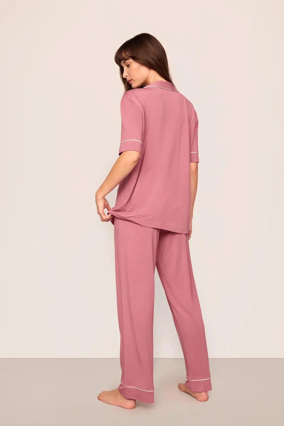 Gisele Short Slv Pant Set - Berry Blush