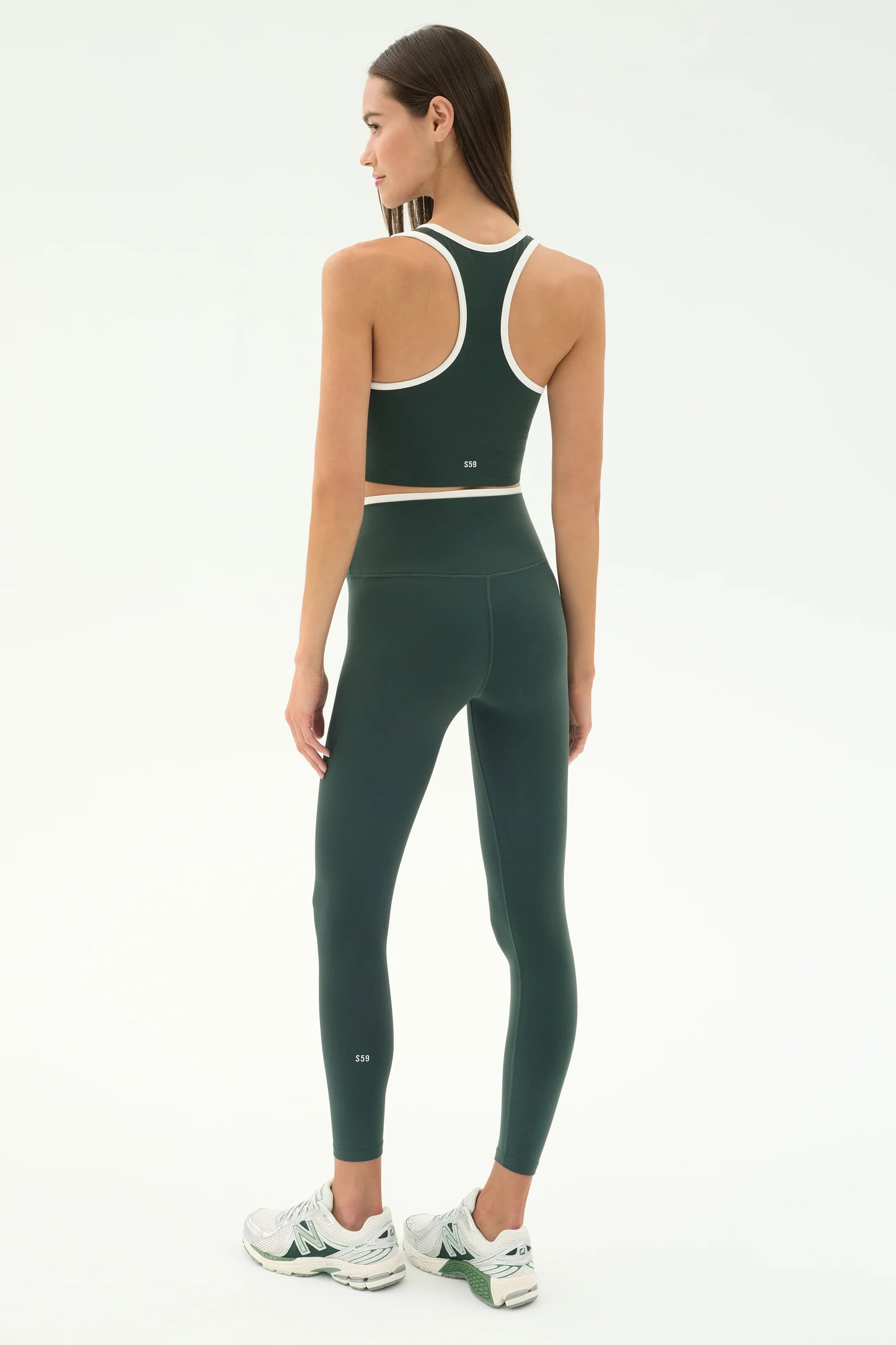 Dual HW Airweight Legging - Military/White