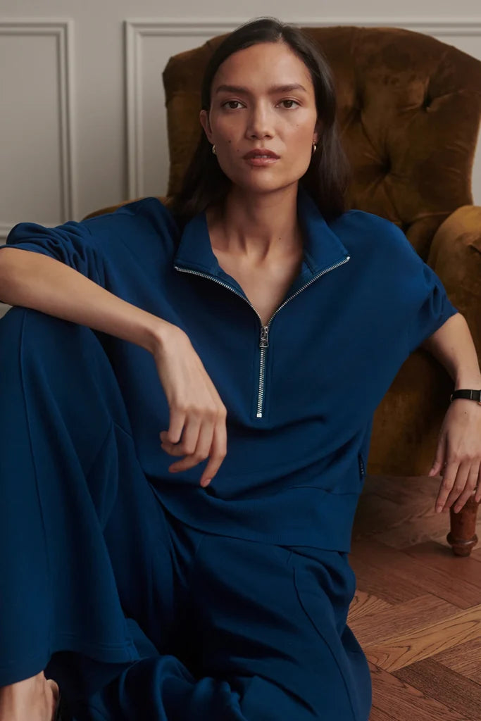Mavis/Wide Leg Pant - Sea Blue