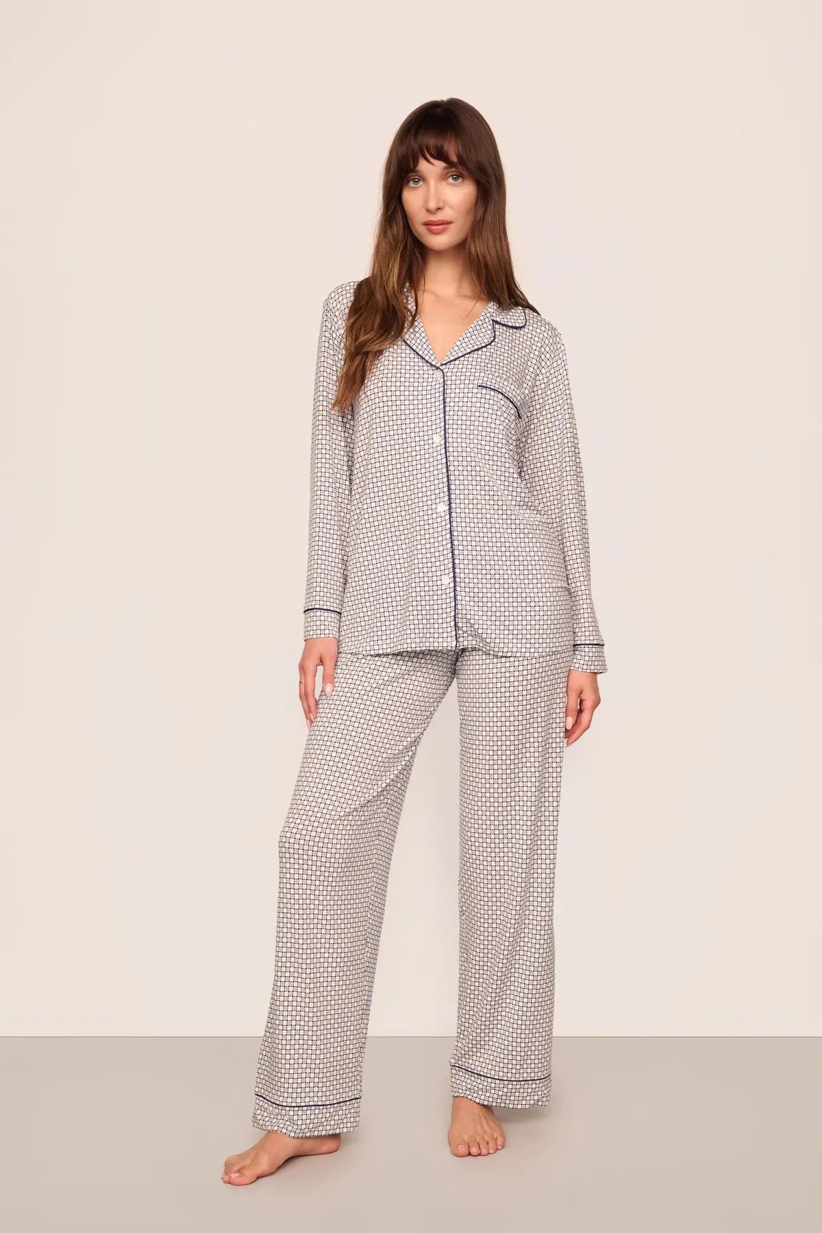 Gisele Long PJ Set - Geo Sphere Gray Dawn