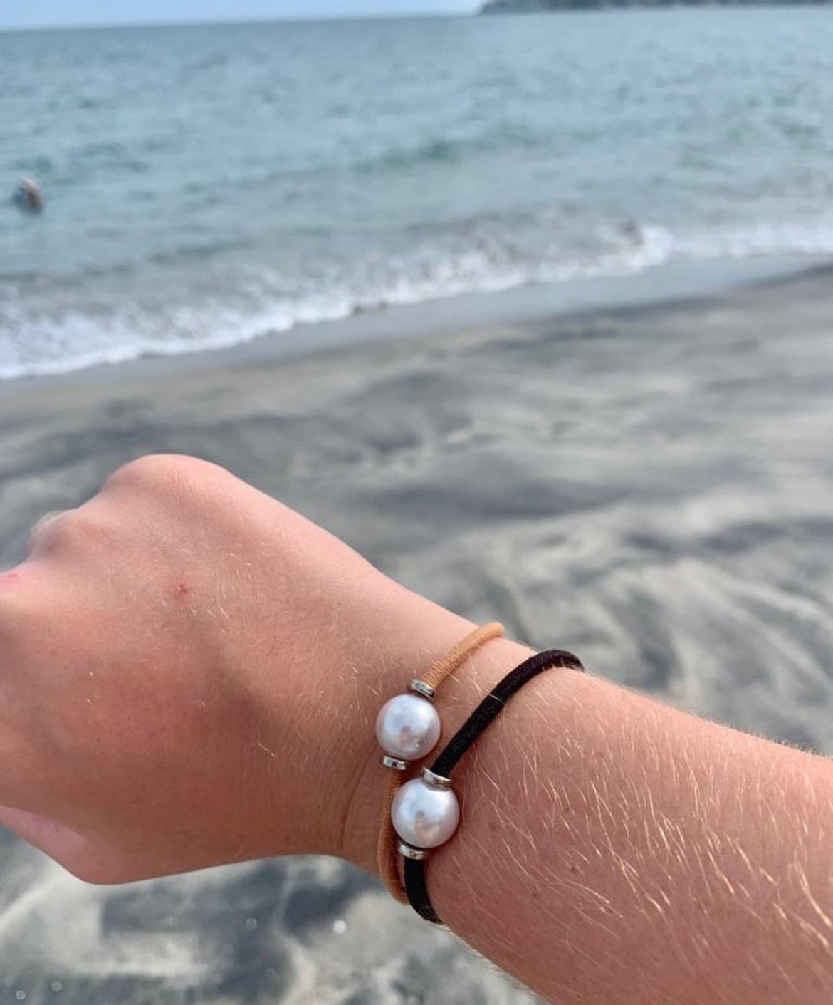 Pearls Duo- Nude & Black/ S