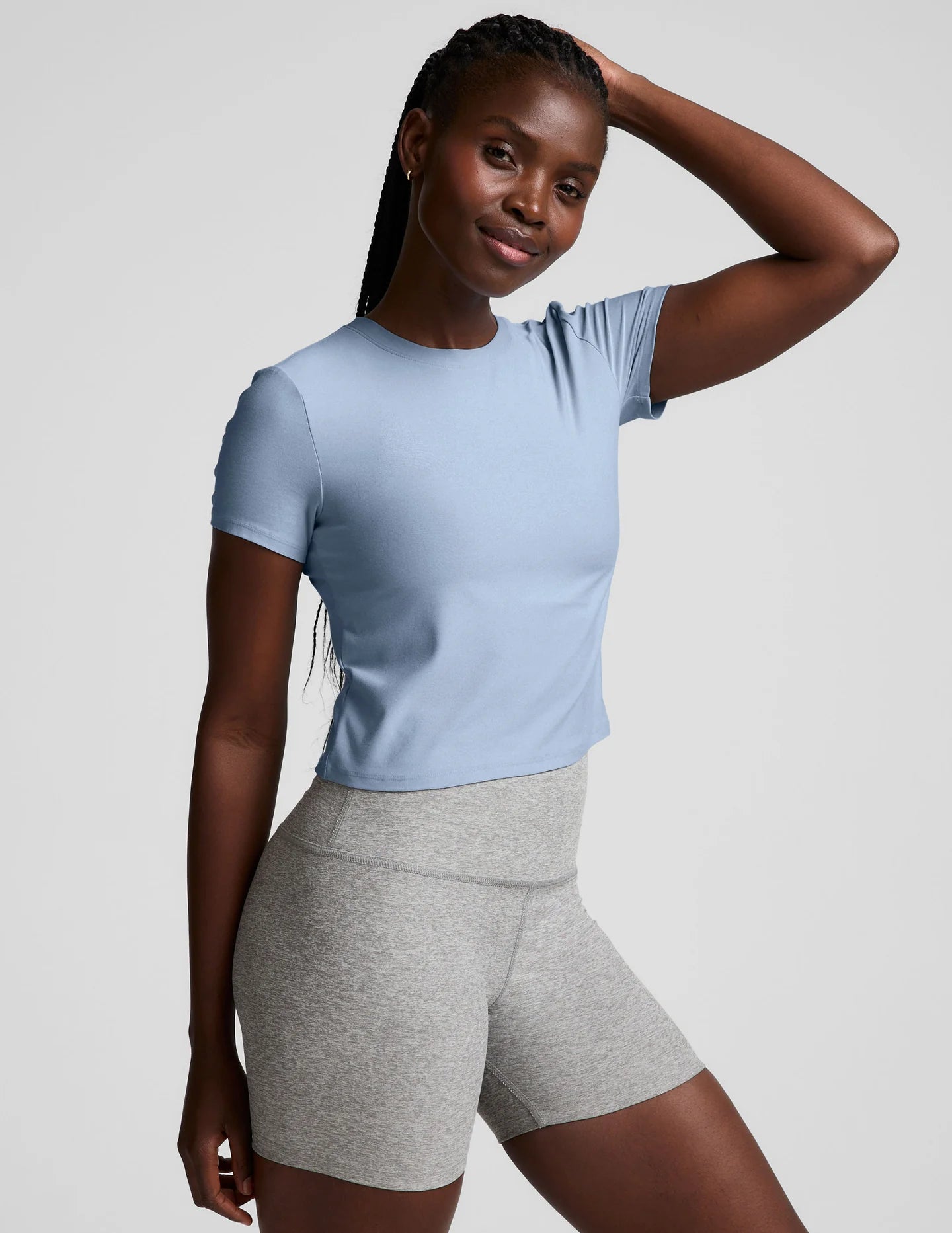 Featherweight Cropped Tee - Blue Zen