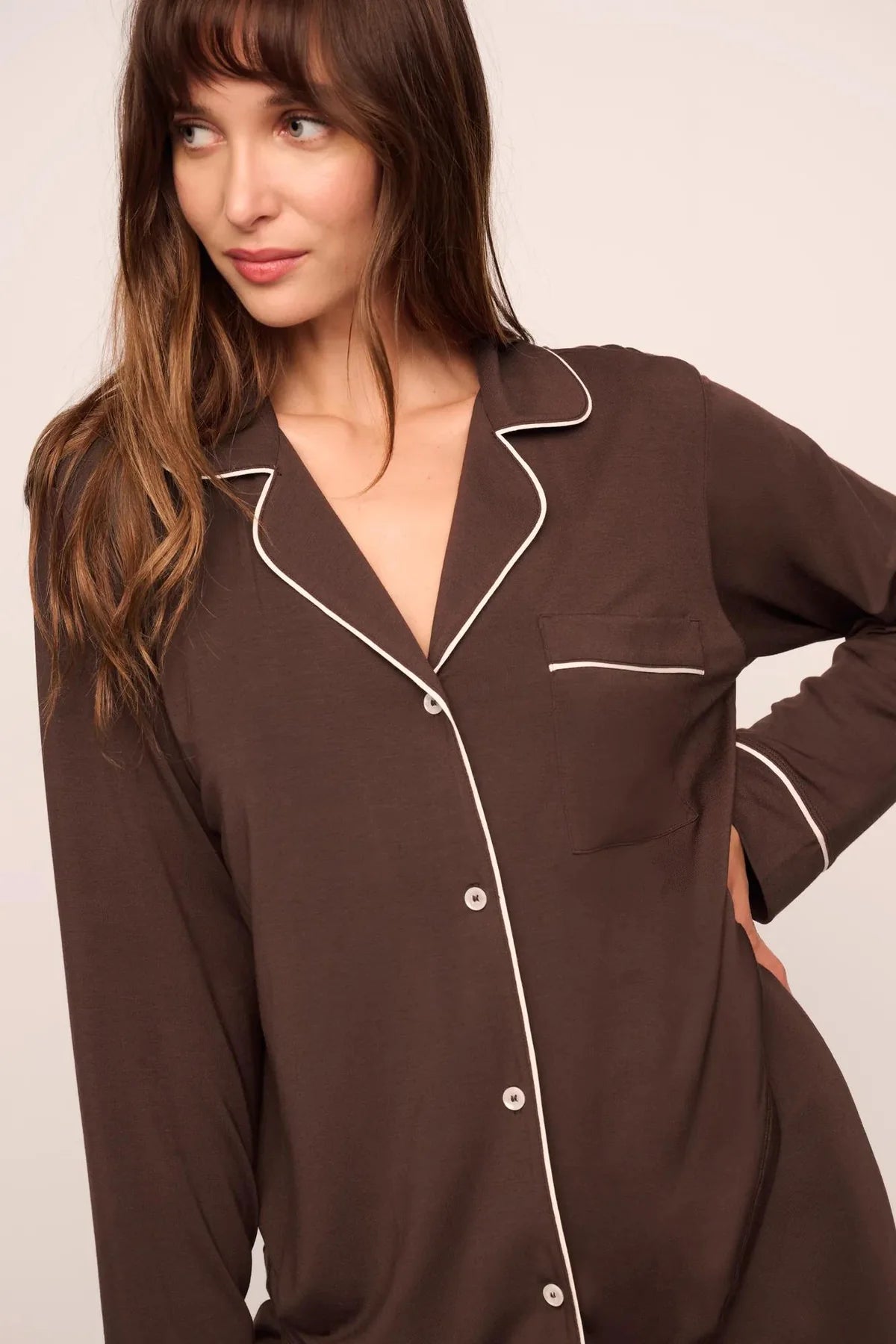 Gisele Long PJ Set - Chocolate