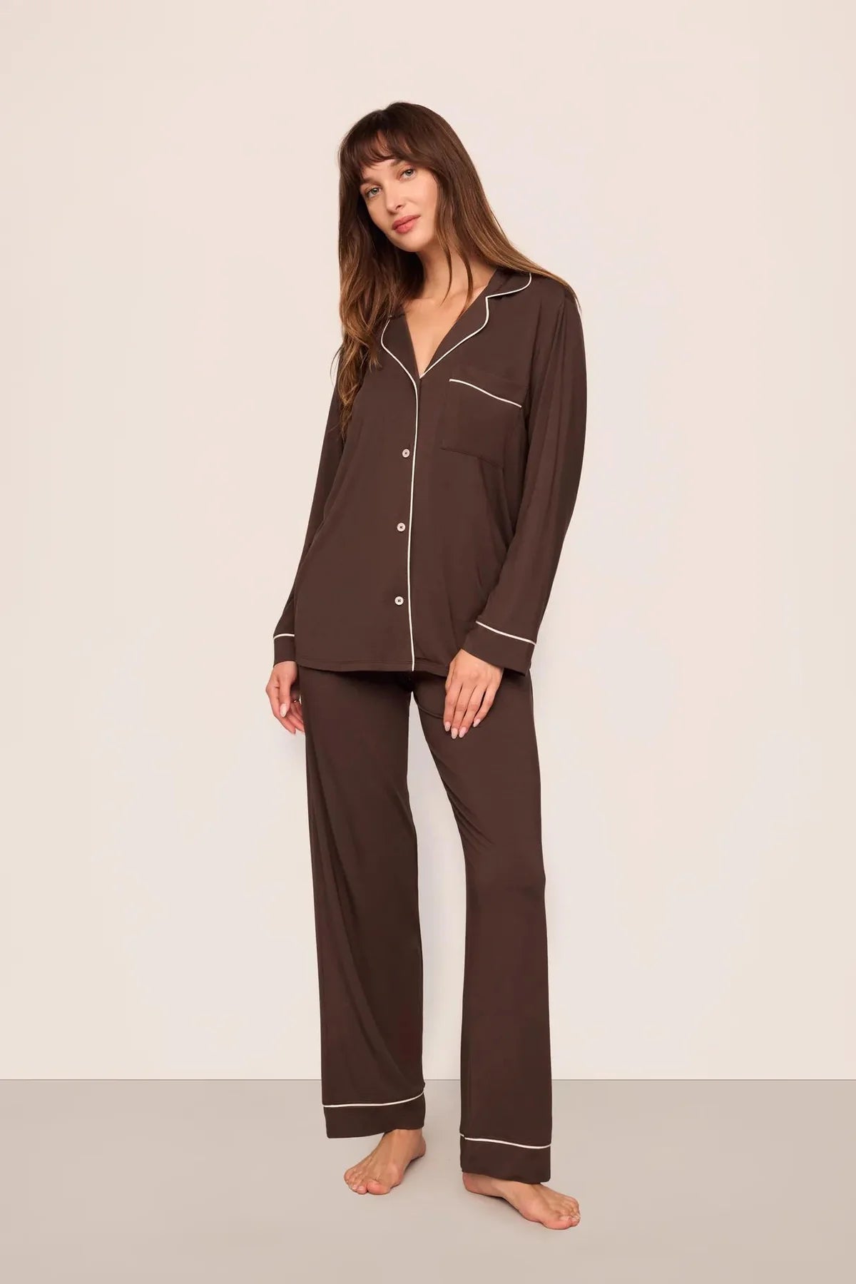 Gisele Long PJ Set - Chocolate