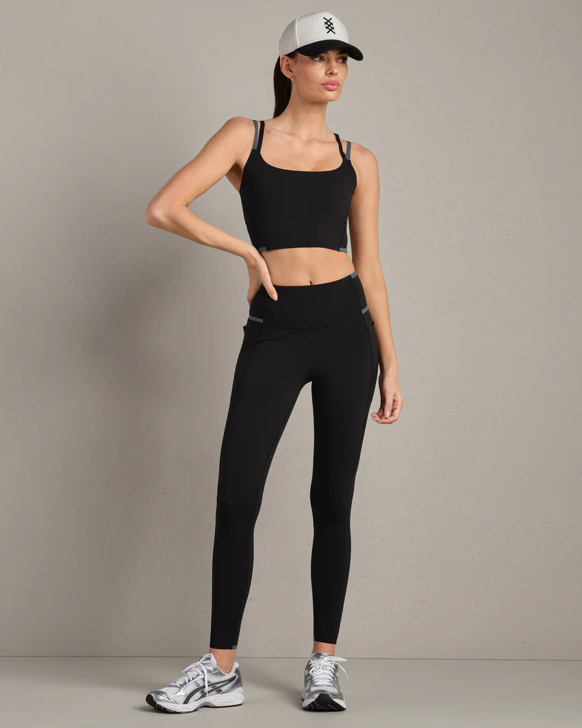 Instinct Contrast Longline Bra - Black