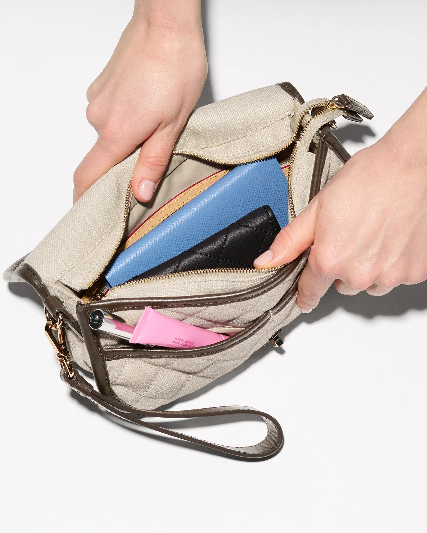 Astor Convertible Clutch - Sandy Linen