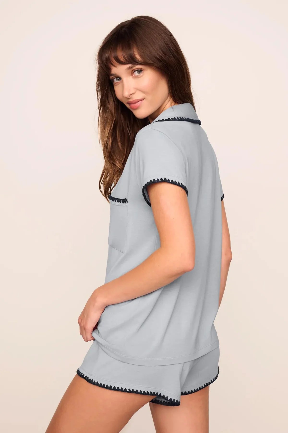 Frida Shortie PJ Set - Gray Dawn