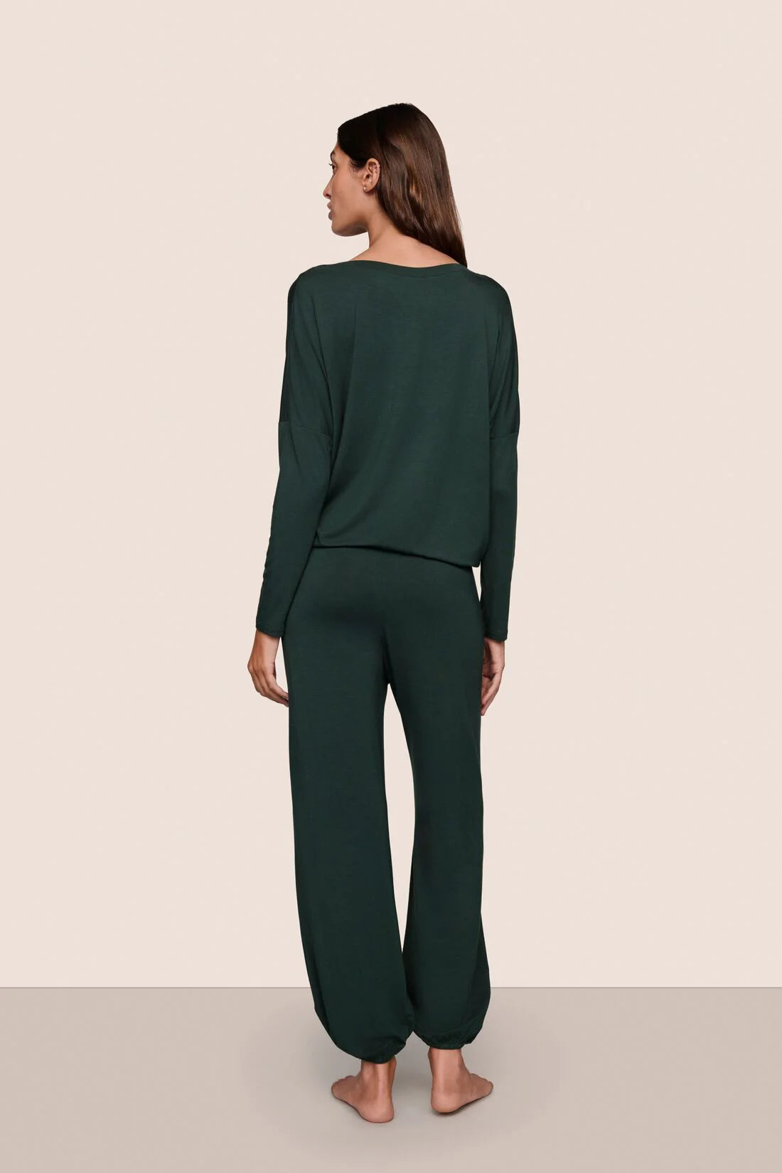 Gisele Slouchy Set - Pine/Ivory