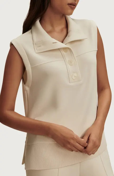 Conall Button Tank/Wide Leg Pant - Pristine