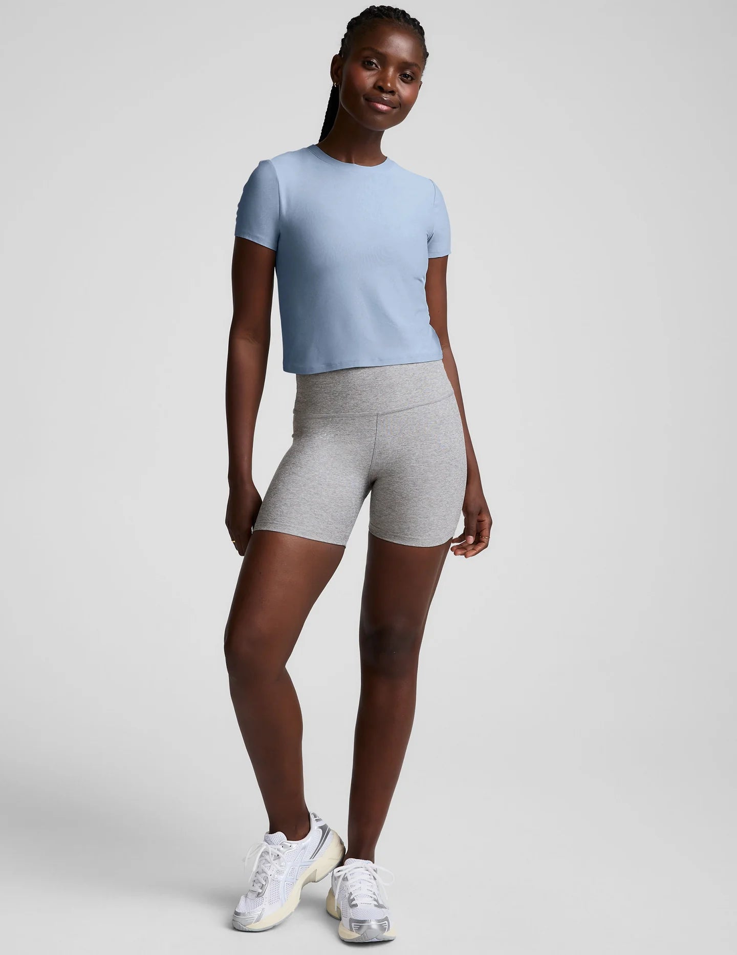 Featherweight Cropped Tee - Blue Zen