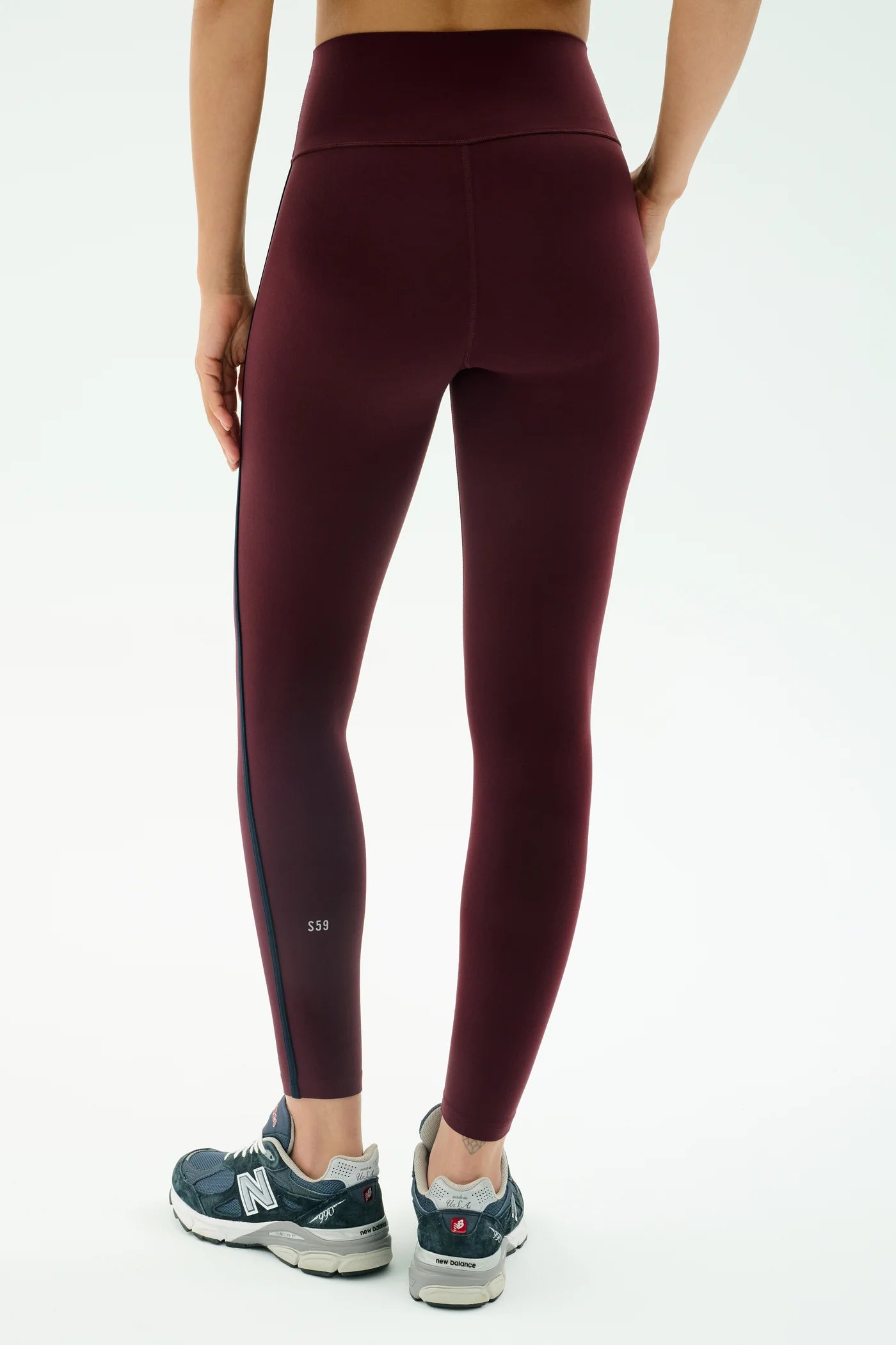 Amber Airweight Legging - Dark Cherry/Indigo