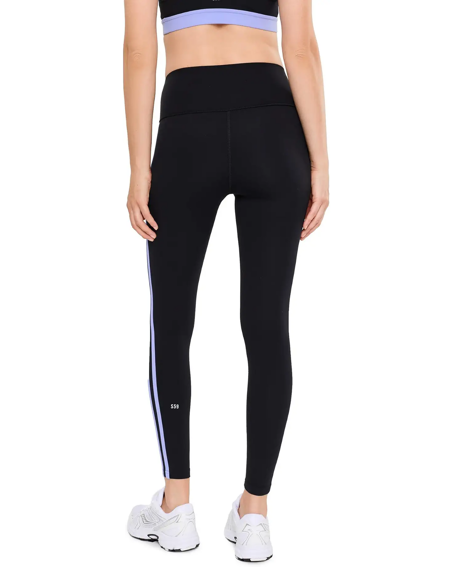 Ella HW Legging - Black/Purple Haze