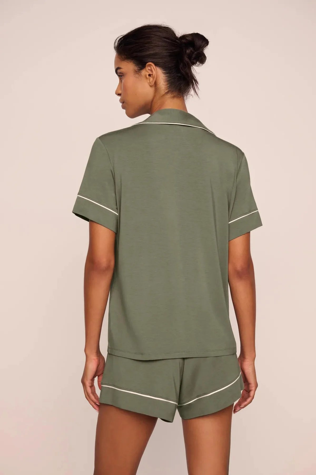 Gisele Relaxed Short PJ Set - Smokey Olive