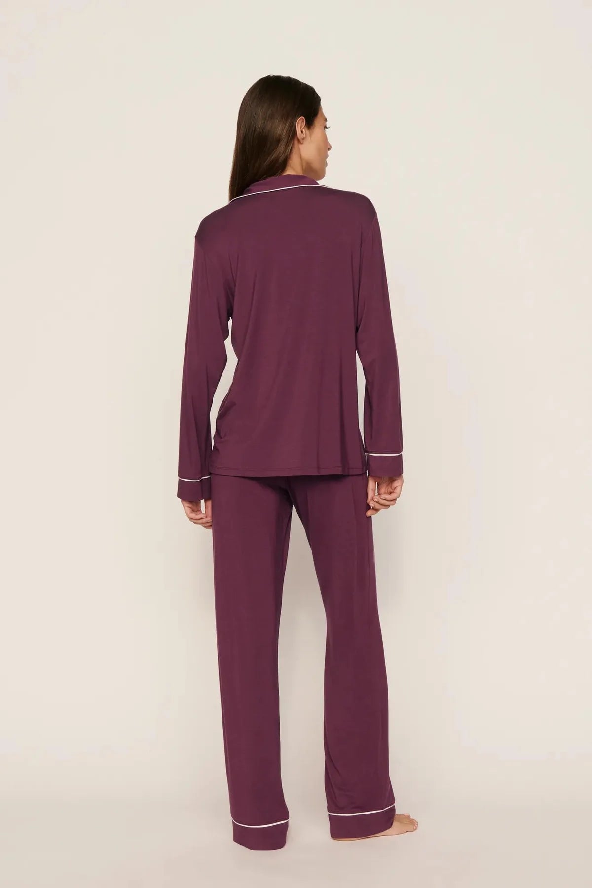 Gisele Long PJ Set - Wildberry/Ivory