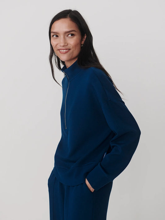 Mavis/Wide Leg Pant - Sea Blue
