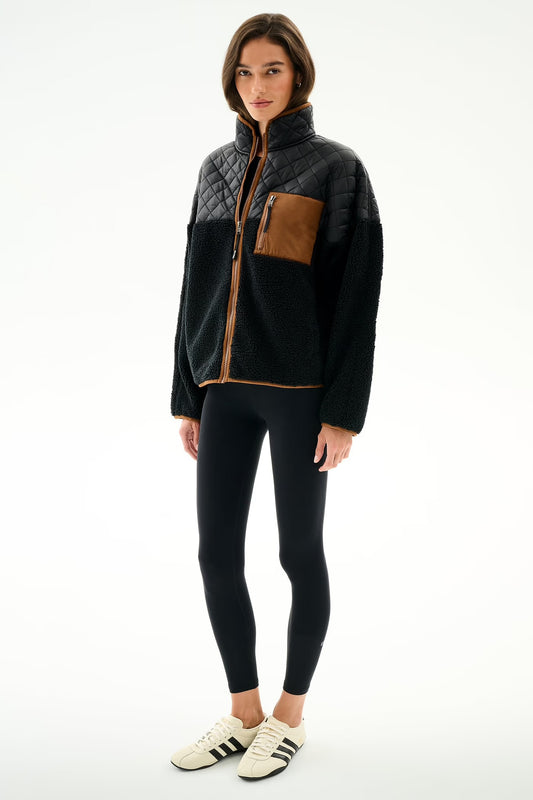 Skylar Sherpa Jacket - Black/Toffee