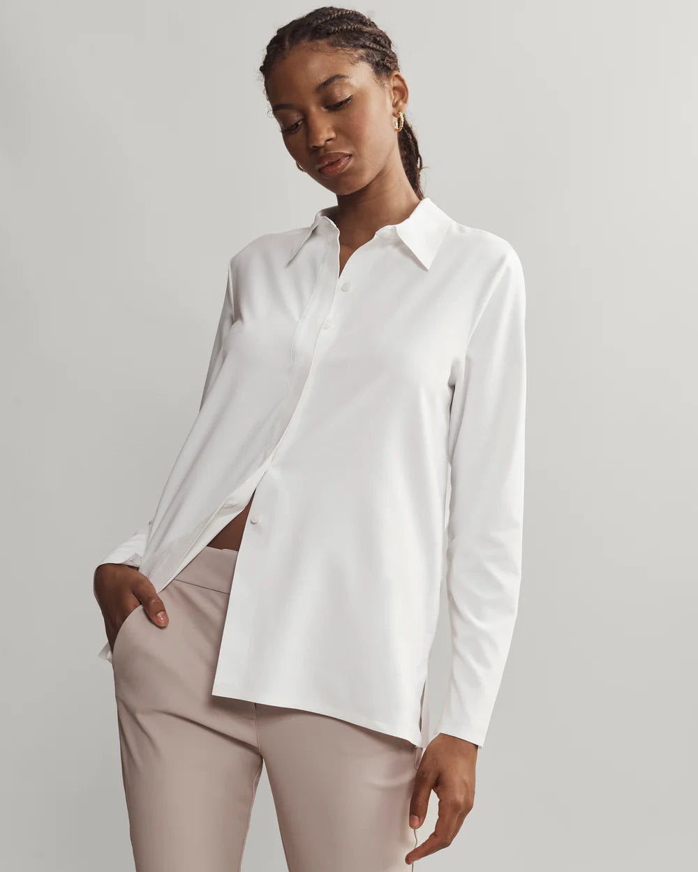 Mirage Button Up - White