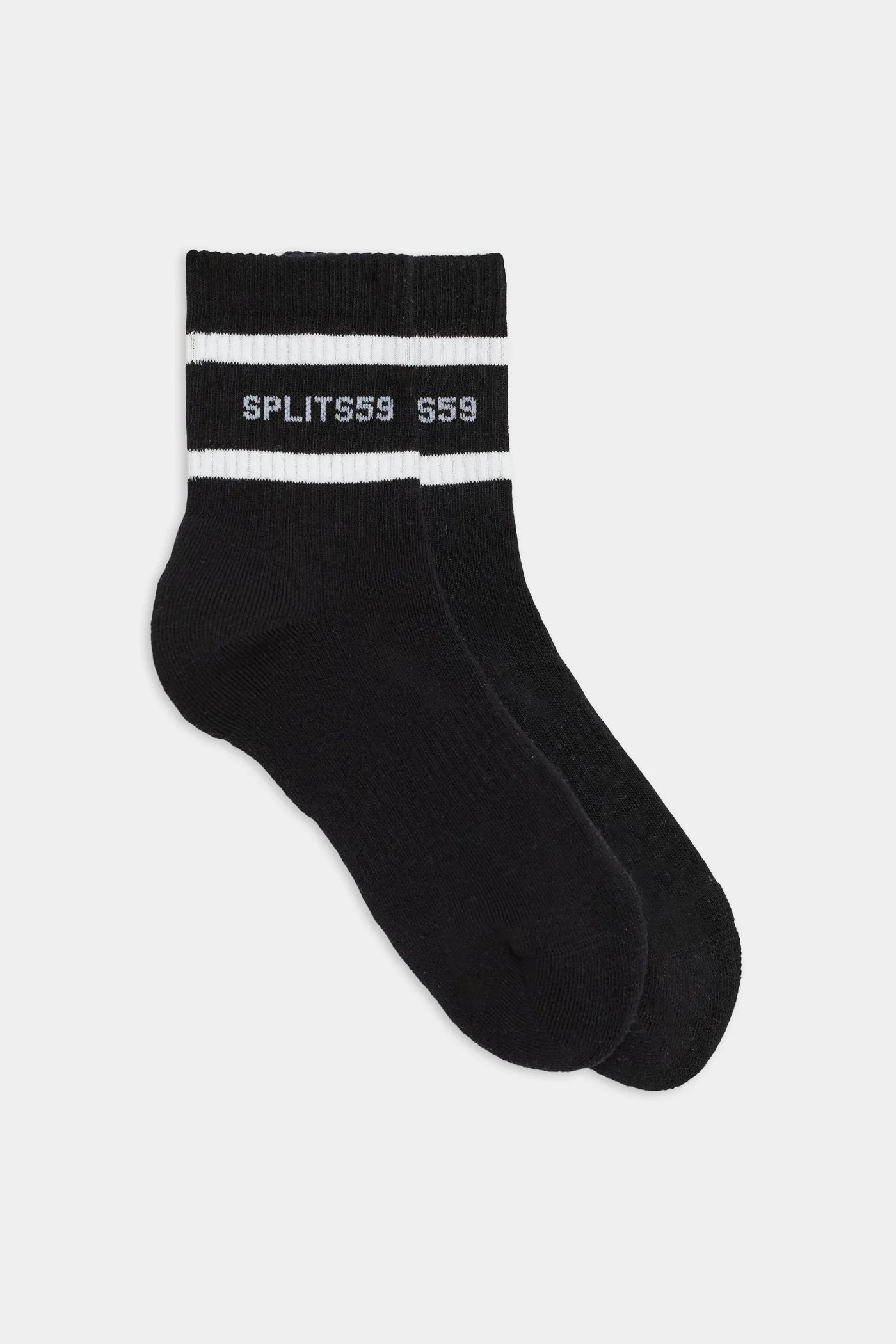 Logo Quarter Socks - Black/White