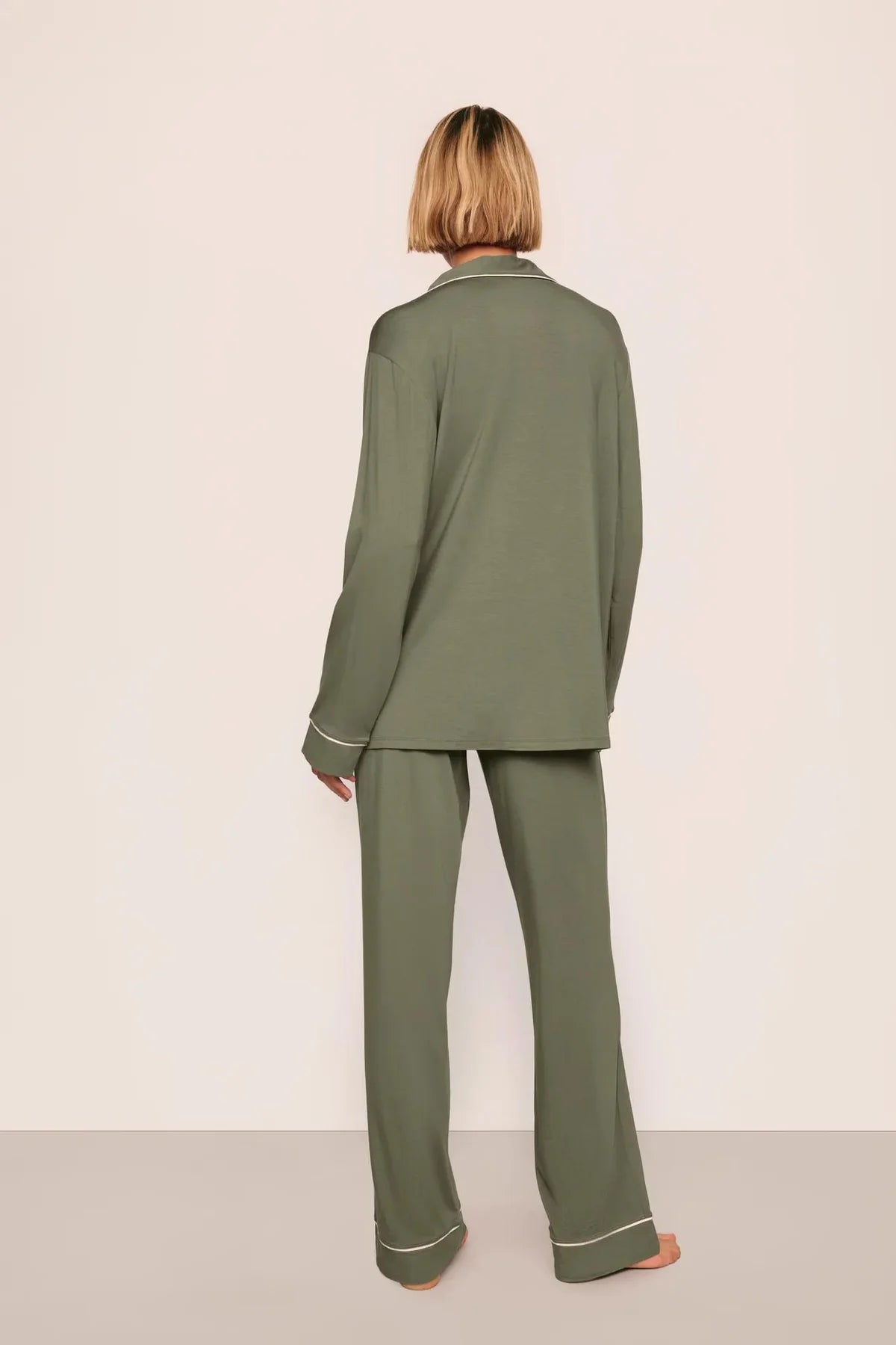 Gisele Long PJ Set - Smokey Olive