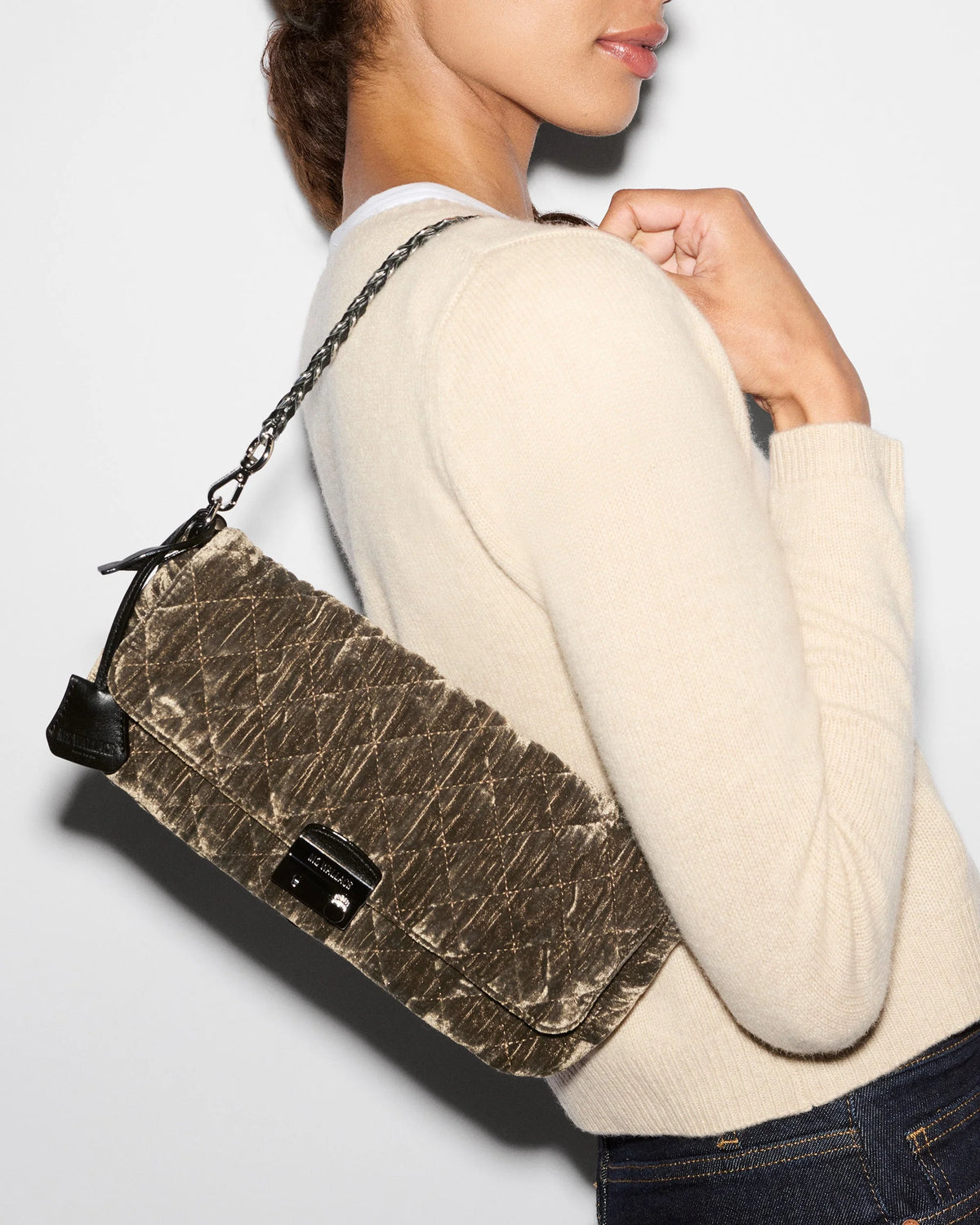 Crosby Lock Baguette - Pecan Brown Velvet