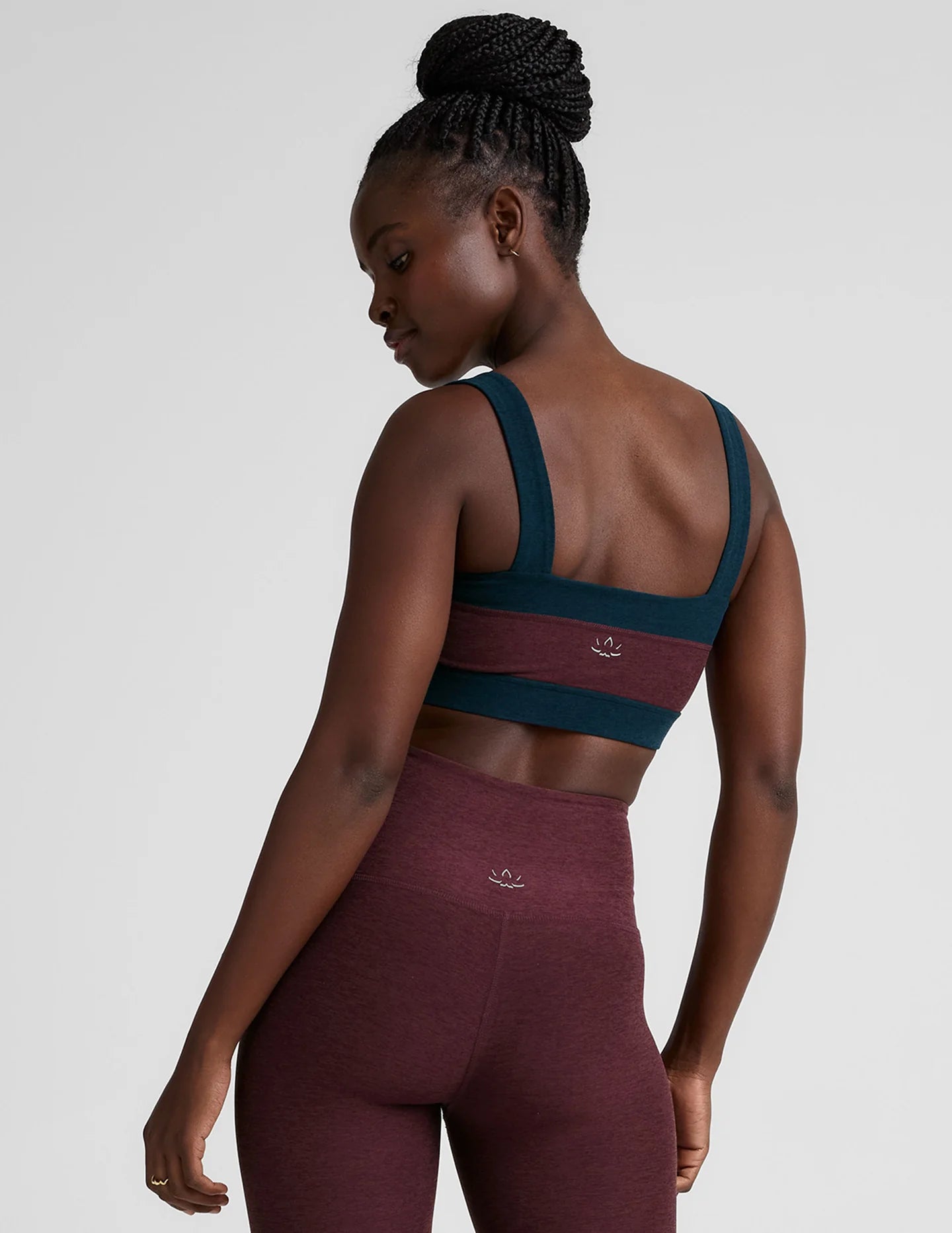 Horizon Colorblock Bra - Midnight Burgundy/Nocturnal Navy