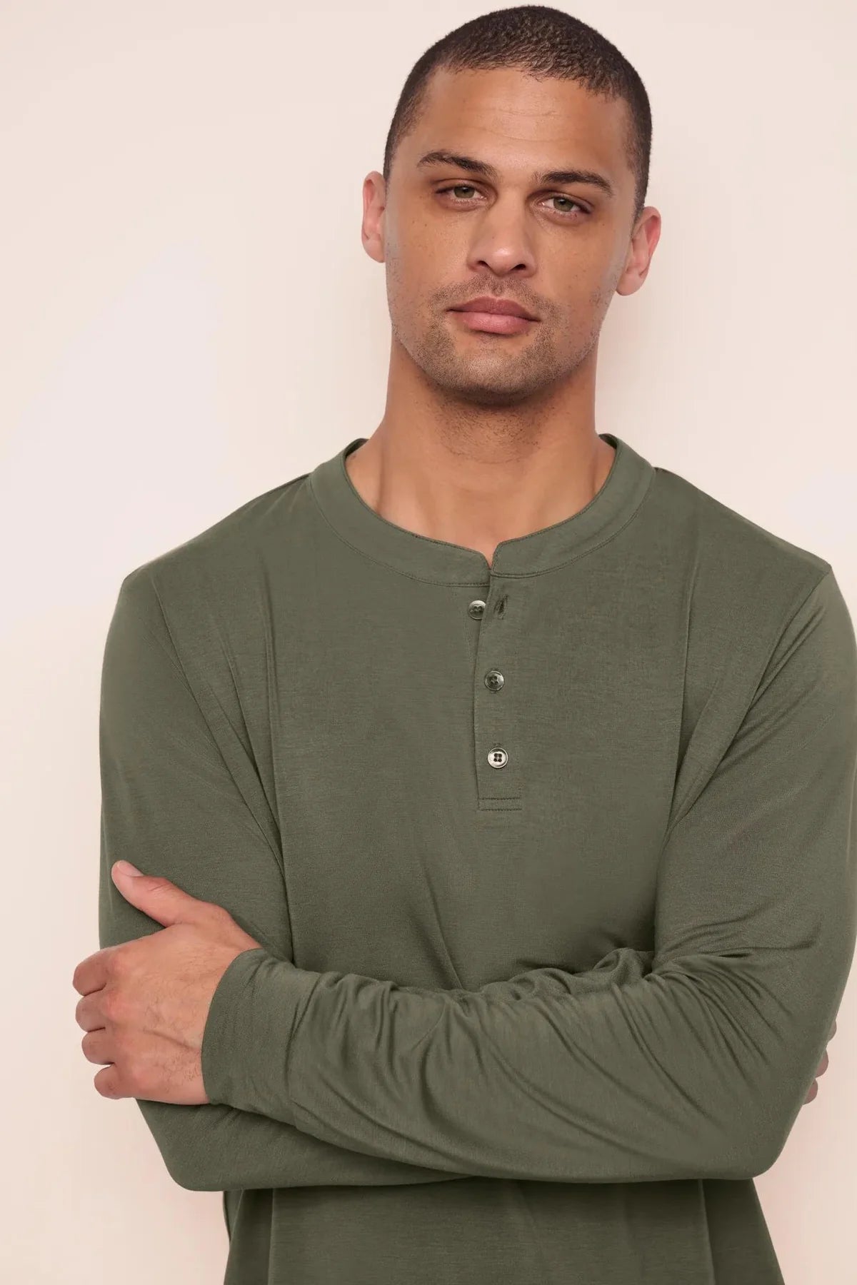 Henry Long PJ Set - Smokey Olive