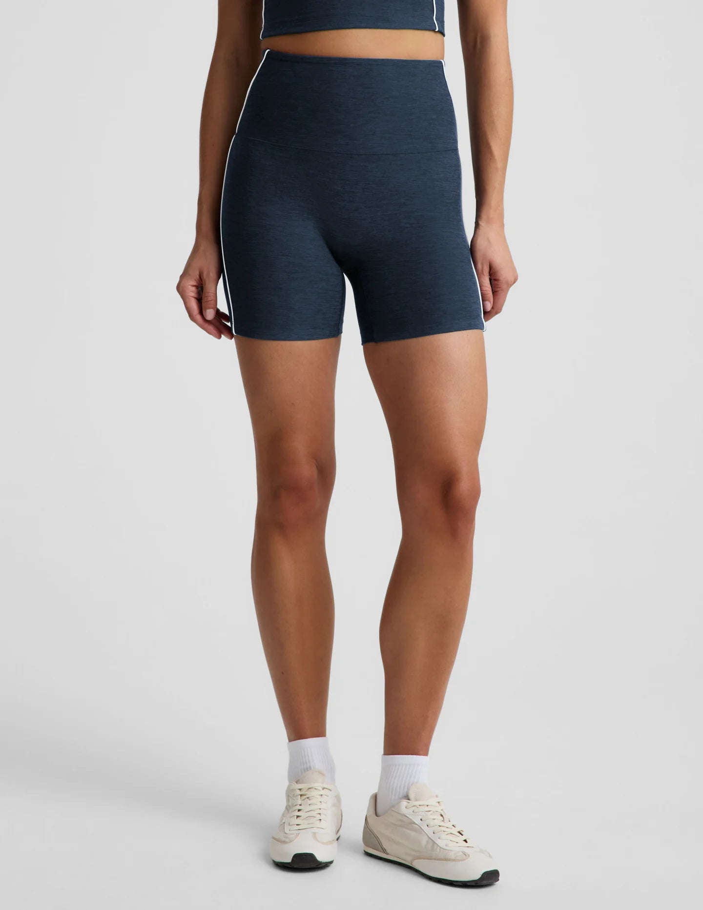 Spacedye Streamline 5’ Biker Short - Navy/White