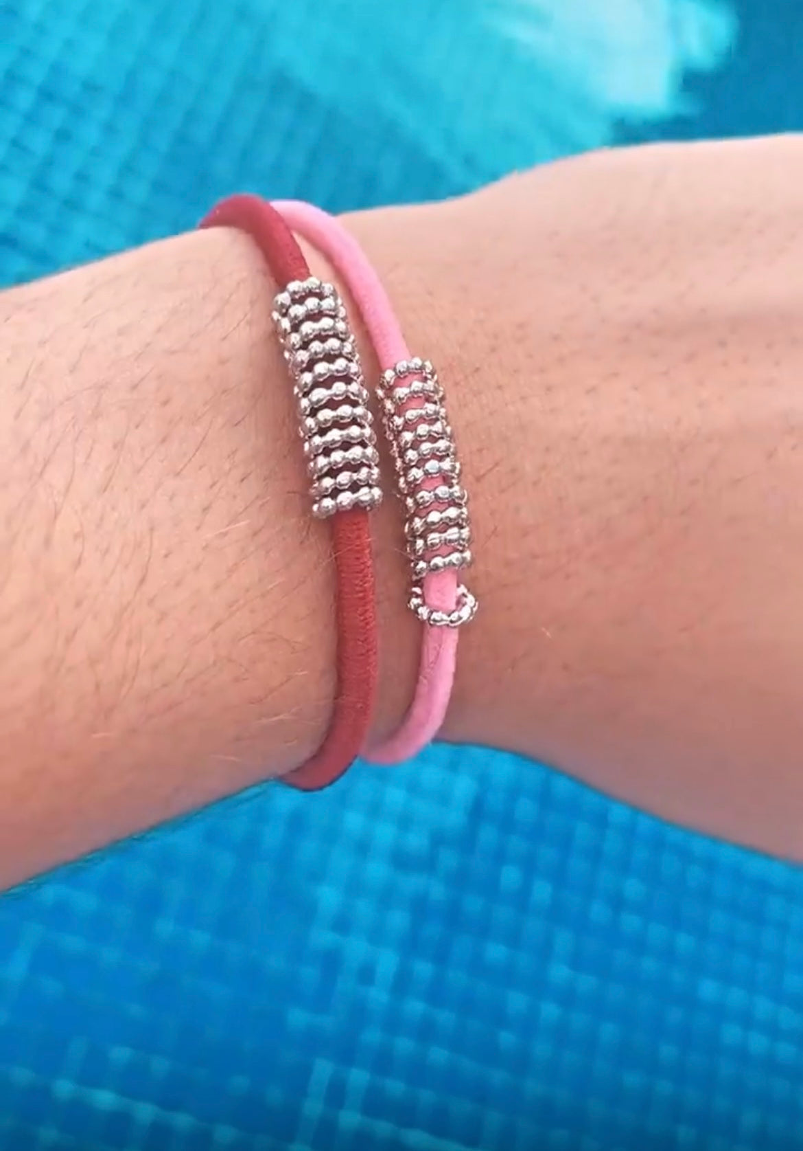 Anillos Duo- Red & Pink/ S