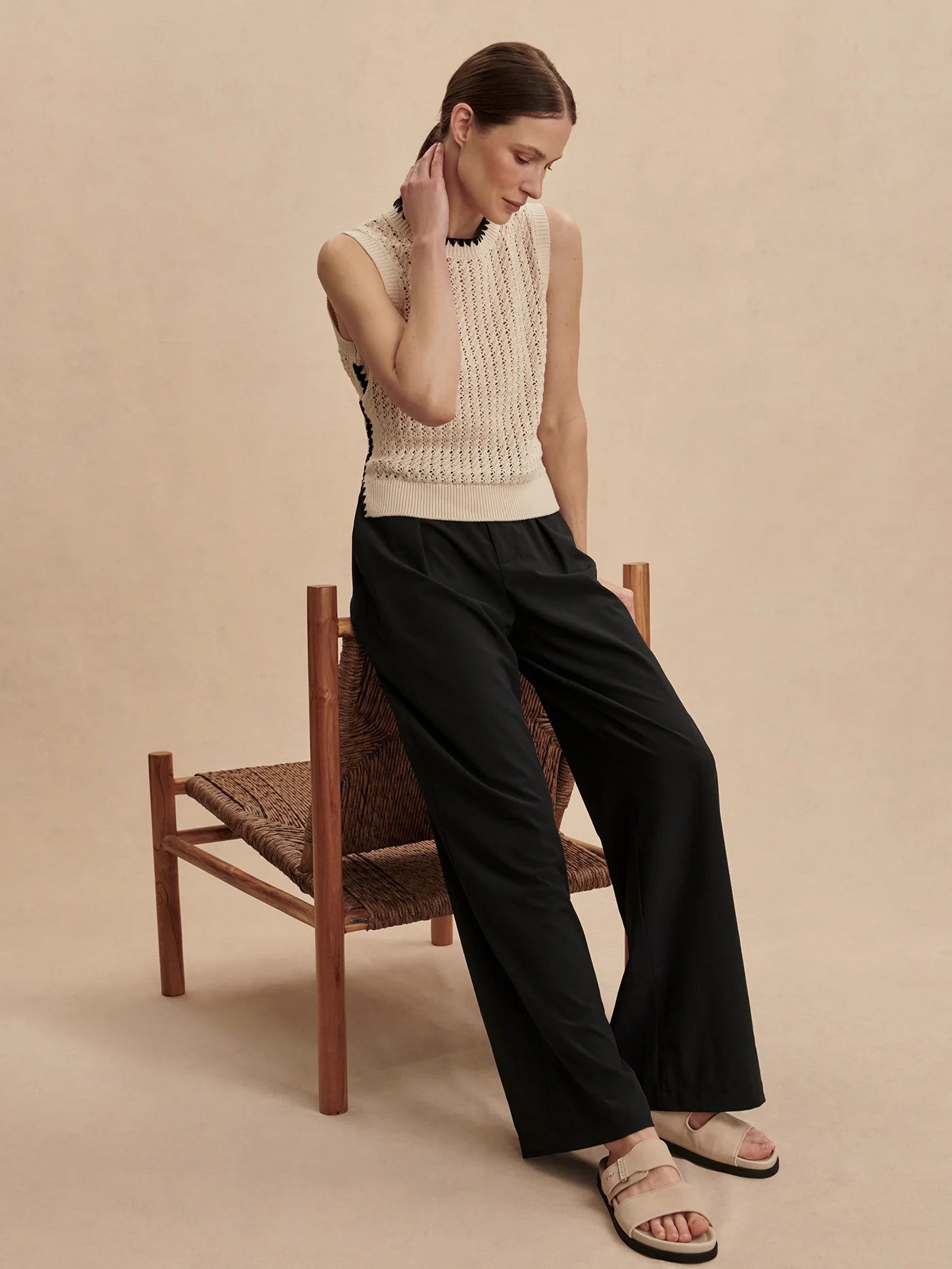 Kayson Wide Leg Pant - Black