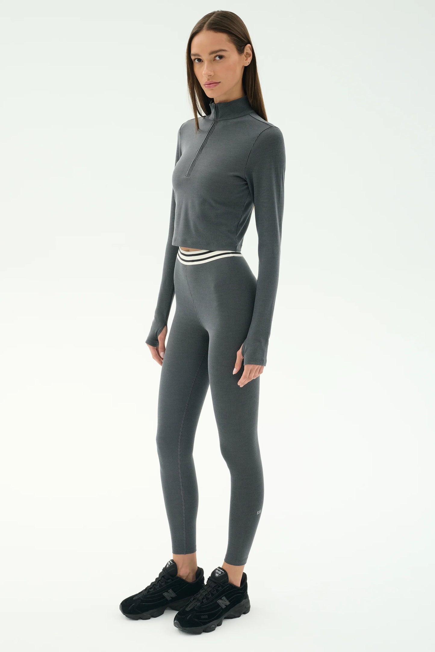 Stevie Half Zip - Heather Grey