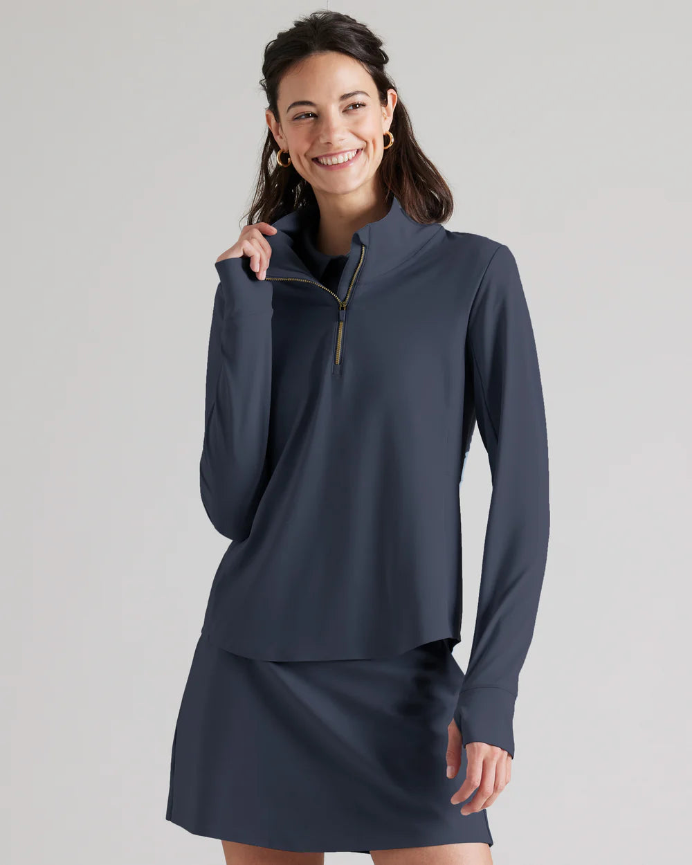 Course to Court 1/4 Zip - Navy Blue