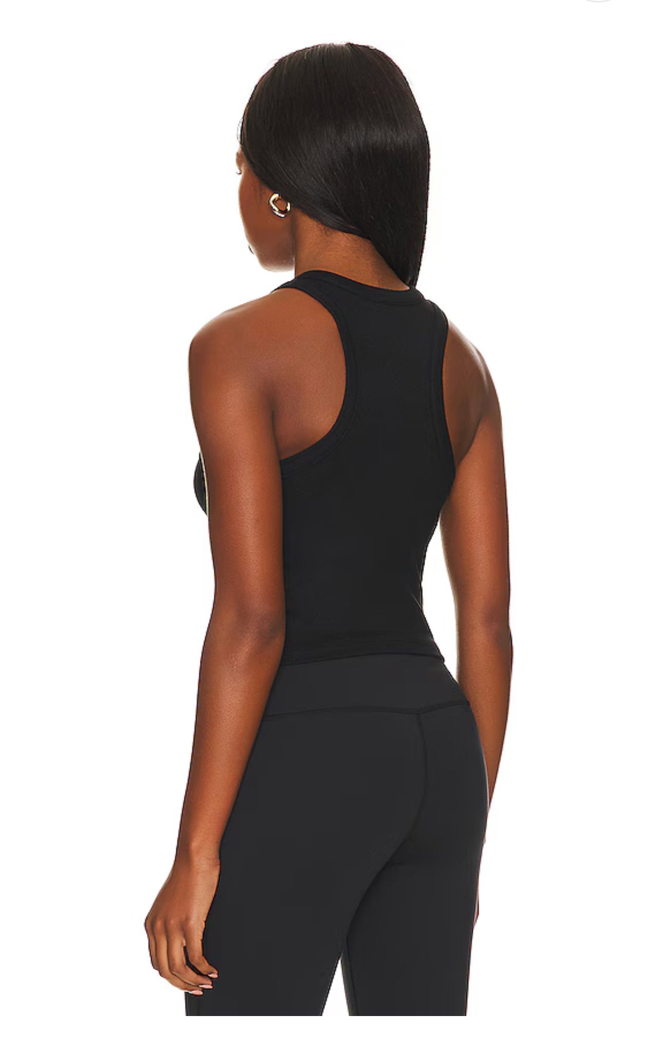 Kiki Rib Crop Tank - Black