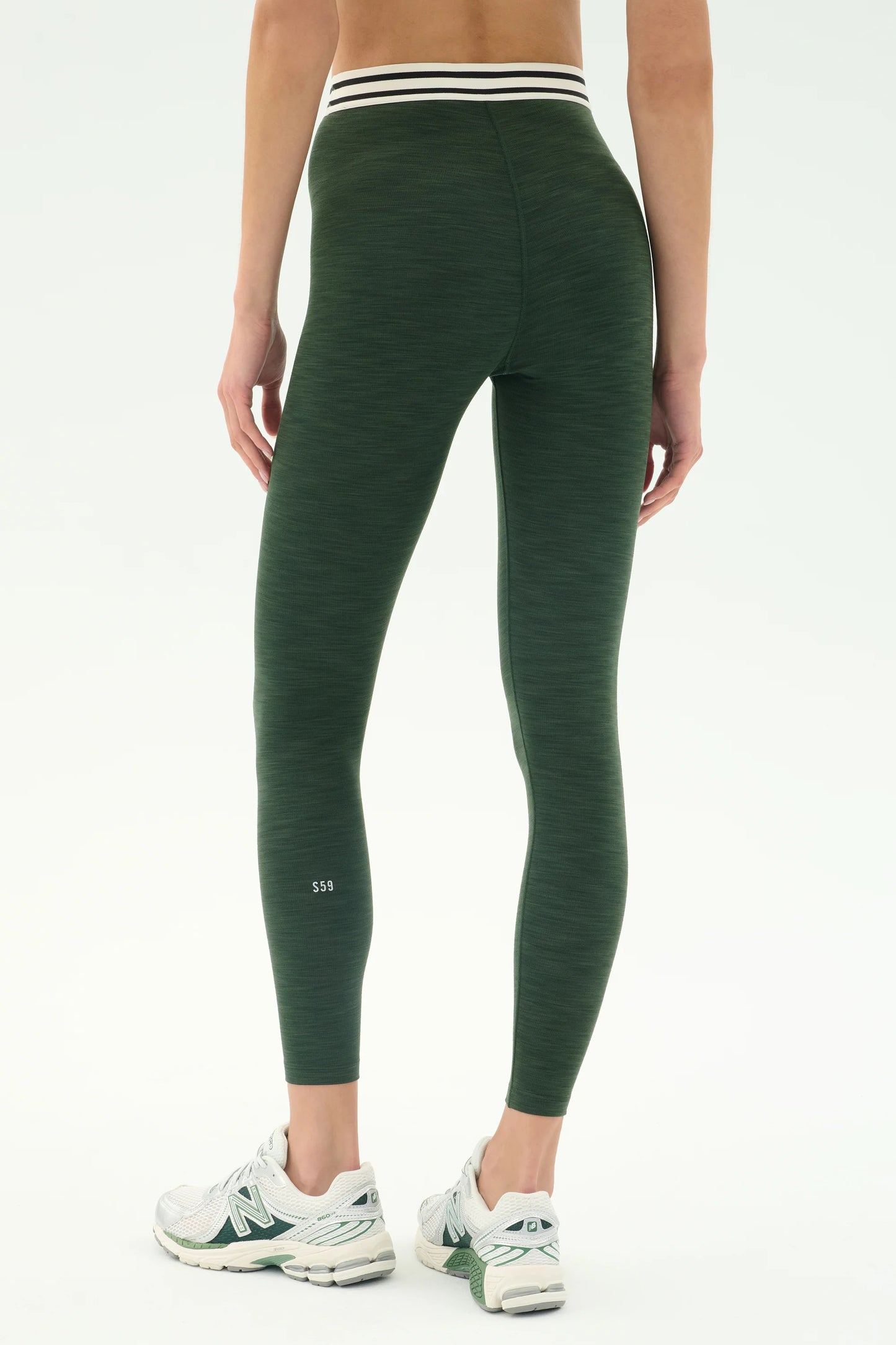 Bailey HW Rib Legging - Military