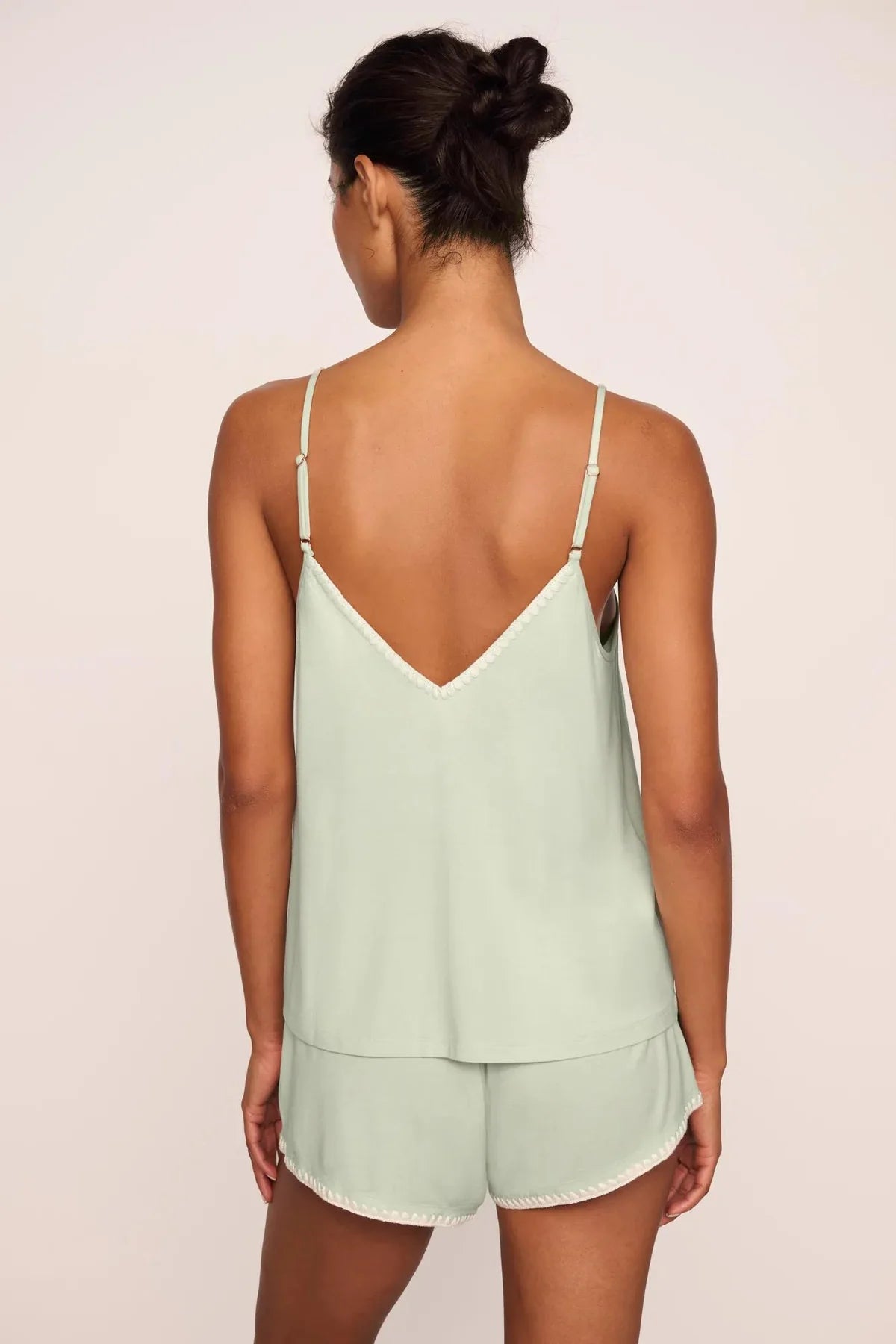 Frida Cami/Short Set - Mint Cream/Ivory