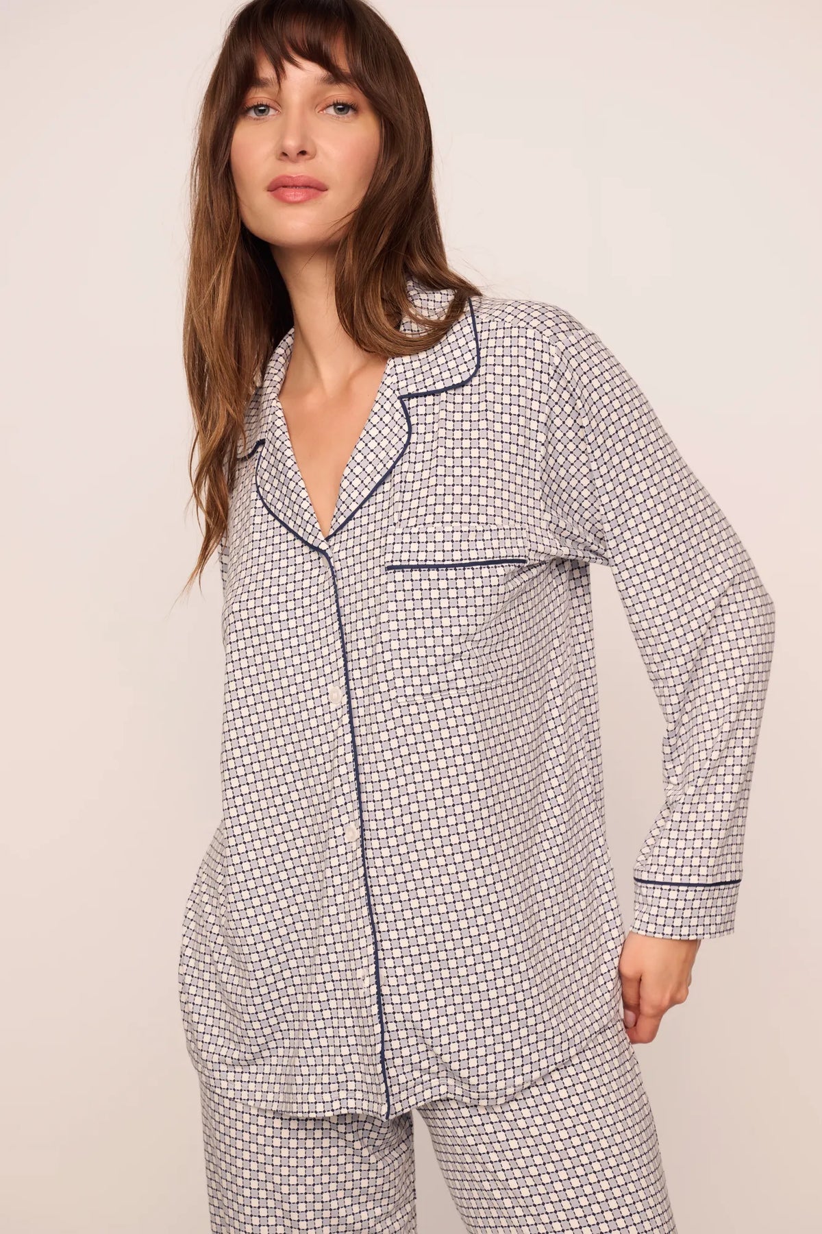Gisele Long PJ Set - Geo Sphere Gray Dawn