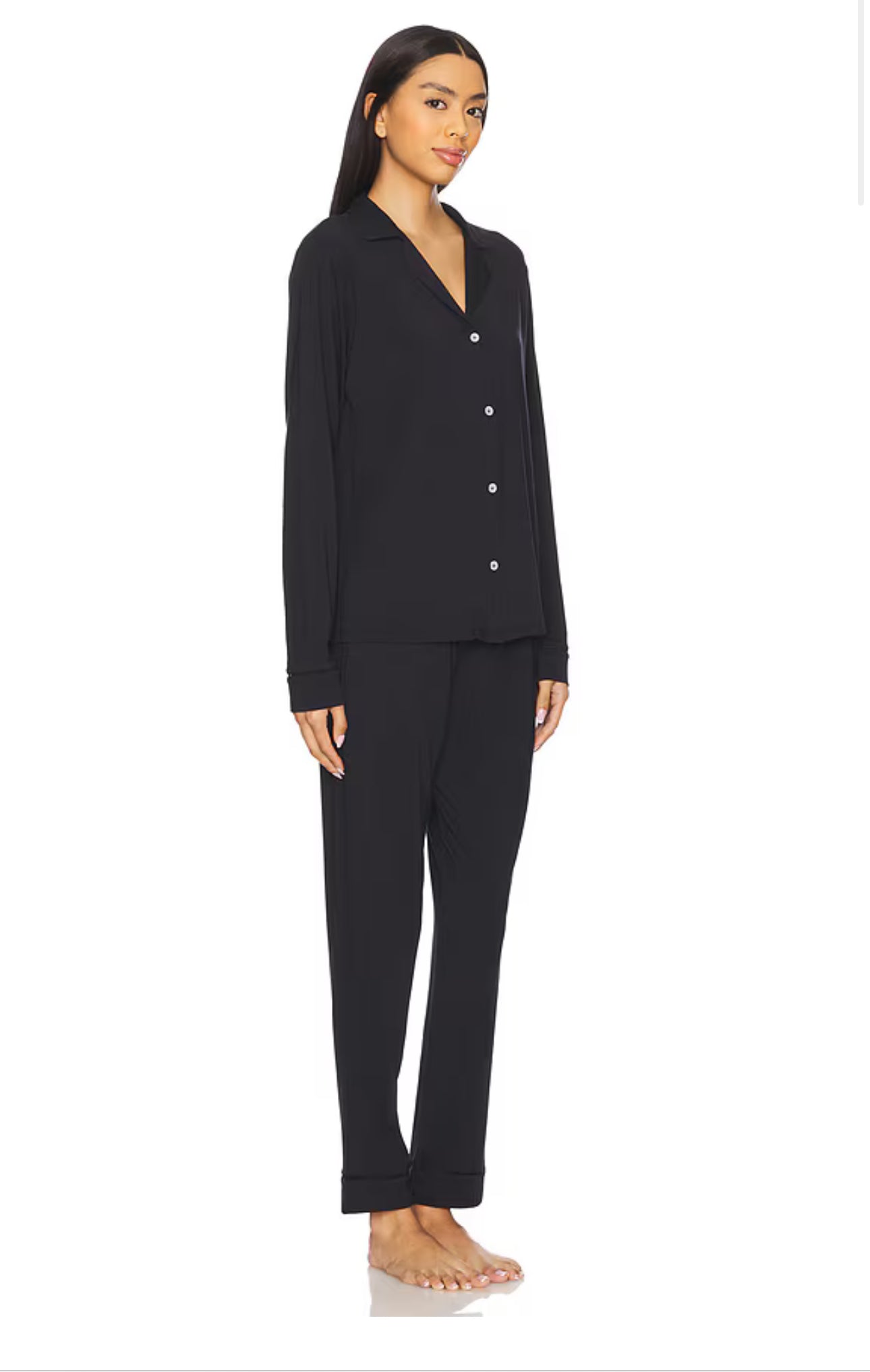 Fiona Catnap Slim PJ Set - Black